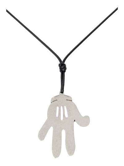 Stella McCartney Black & Silver Fantasia Mickey Hand Necklace outlook