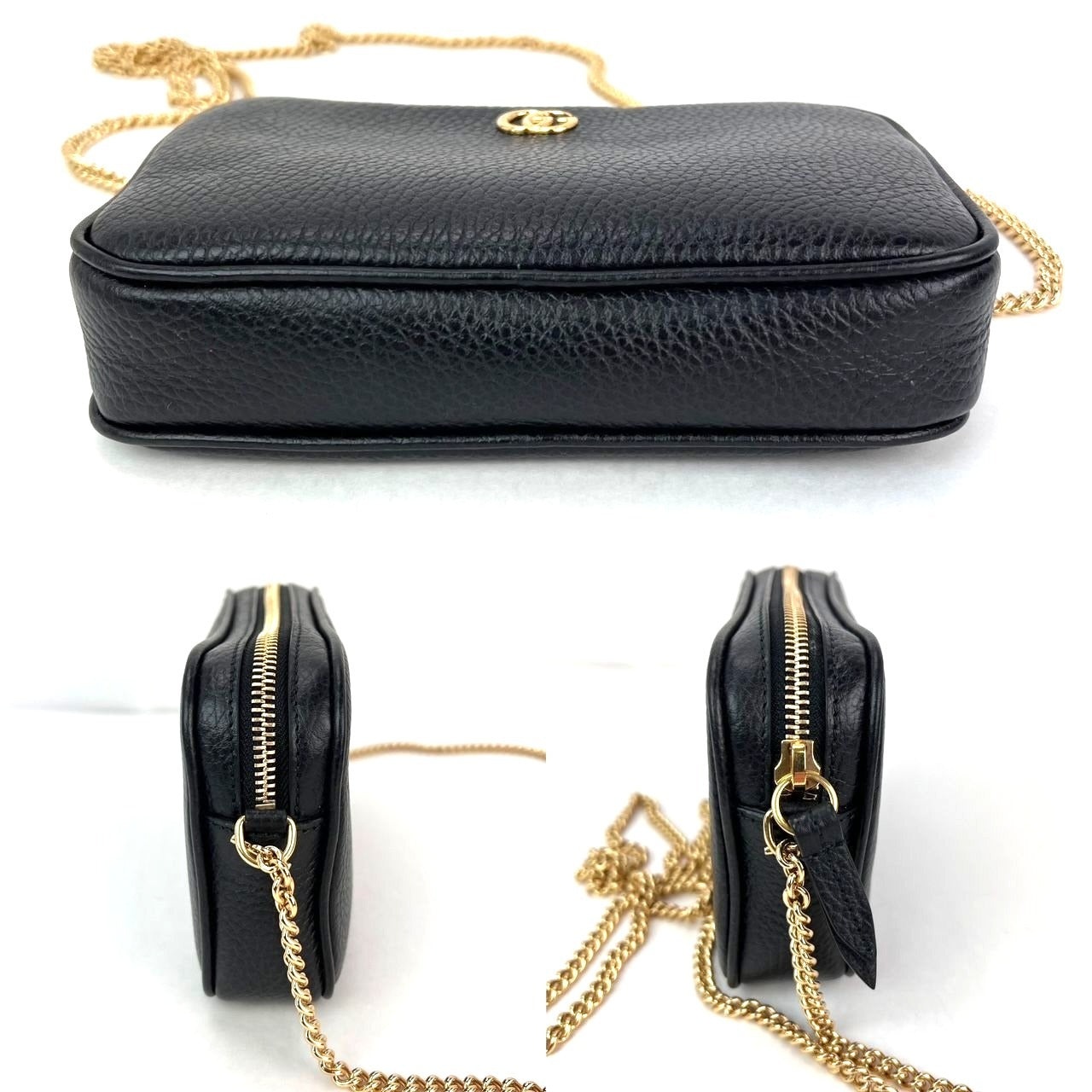 Gucci GG Marmont Super Mini lack Calfskin Crossbody Bag - 3