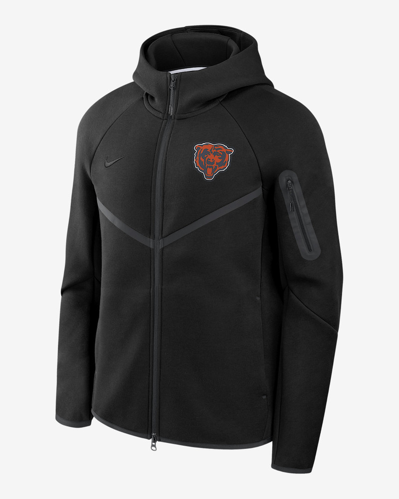 Chicago Bears Tech Fleece Windrunner Men's Nike NFL Full-Zip Hooded Jacket 1
