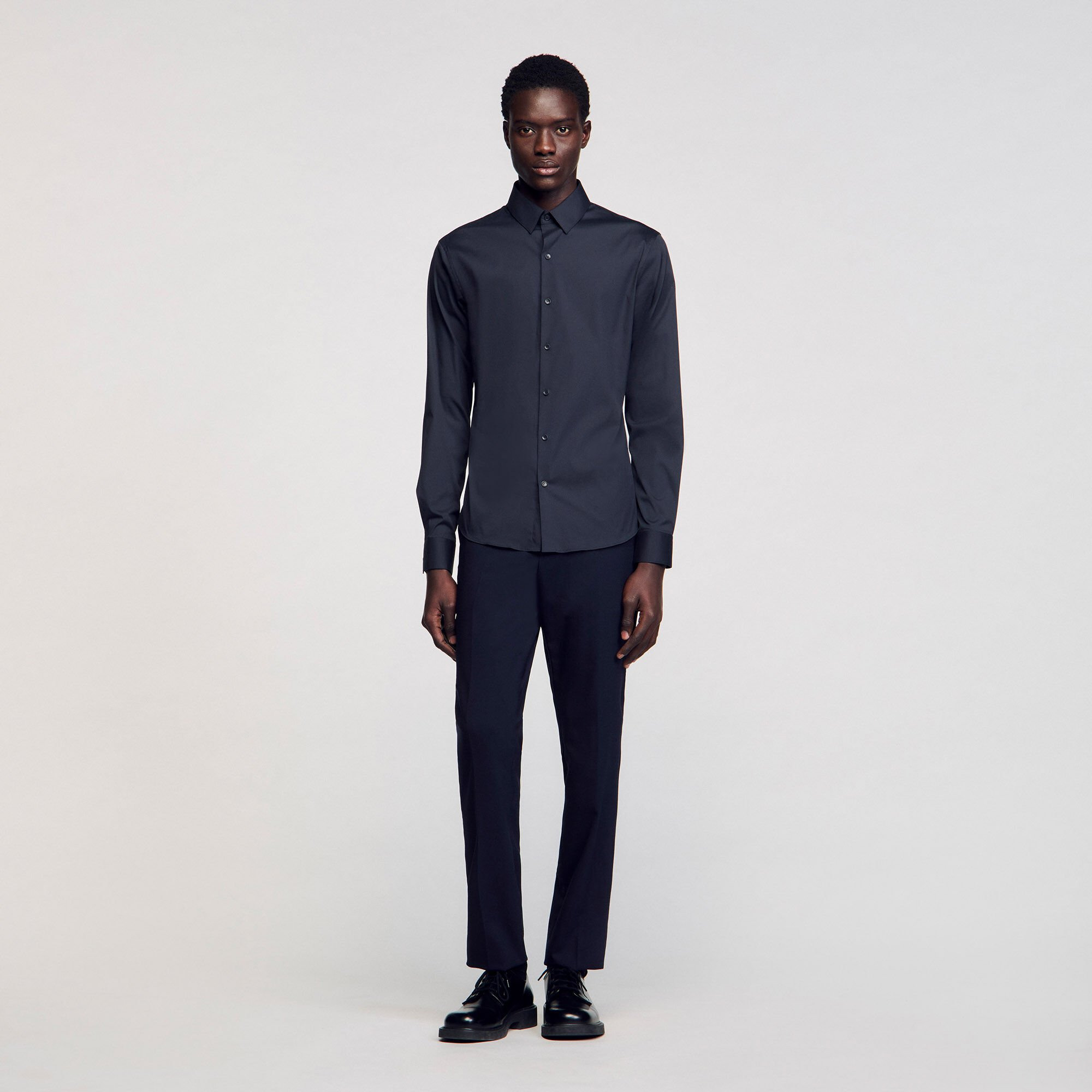 FITTED STRETCH COTTON SHIRT - 2