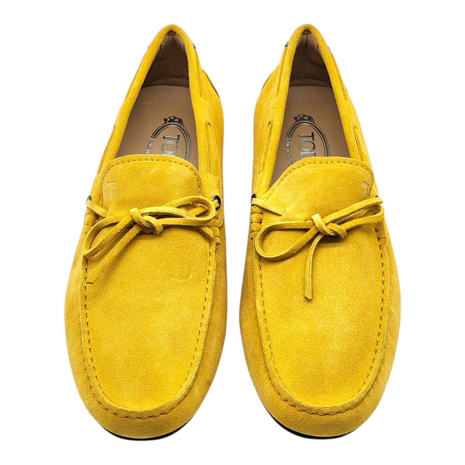 Tod's City Gommino Driving Men's Suede Loafers Yellow UK 11 US 12.5 - 4