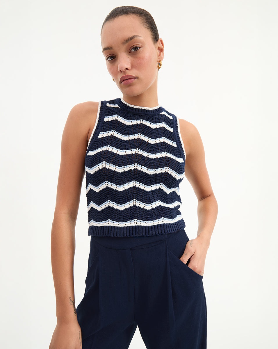 CROPPED JERREL KNIT TANK - 2