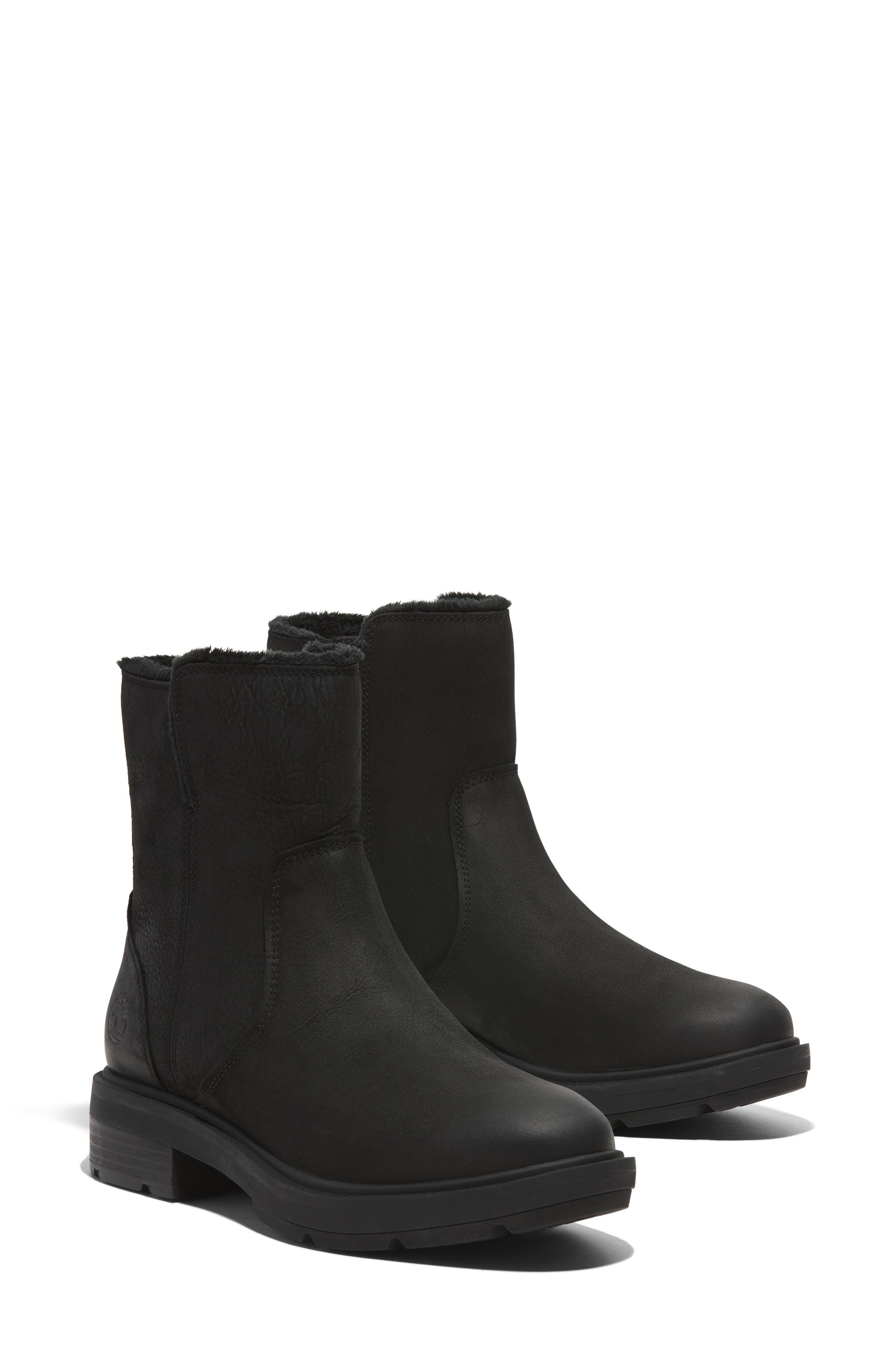 Timberland Brimfield Mid Warm Lined Boot in Black Full Grain at Nordstrom - 7
