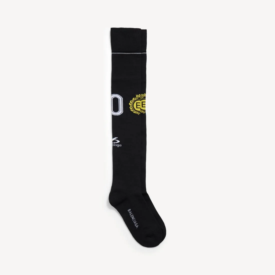 Men's Naval Crest Long Socks in Black - 1