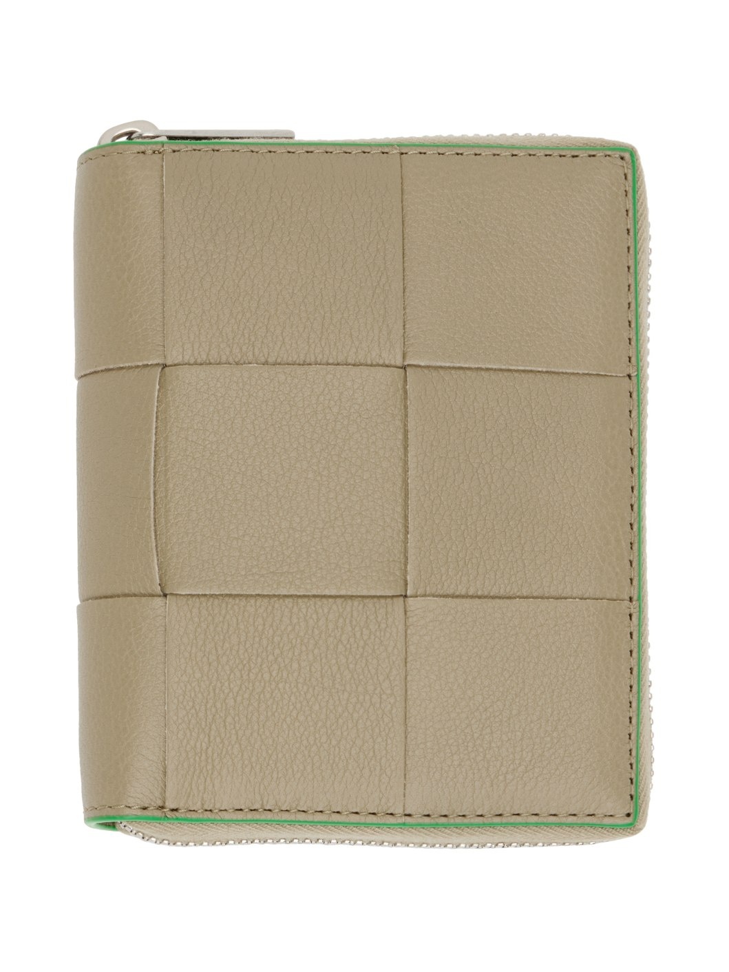 Taupe Zip Around Wallet - 1