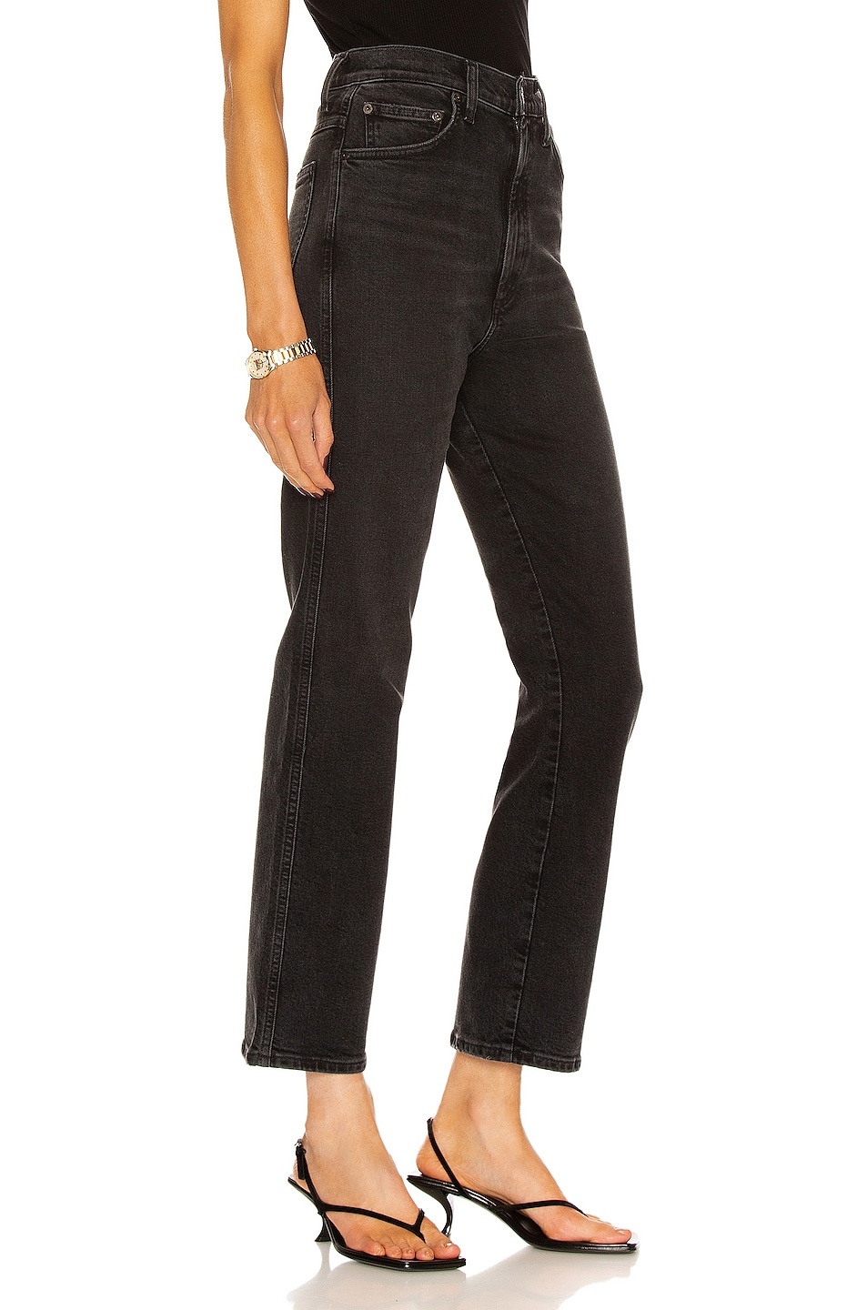 Pinch Waist High Rise Kick Flare - 2