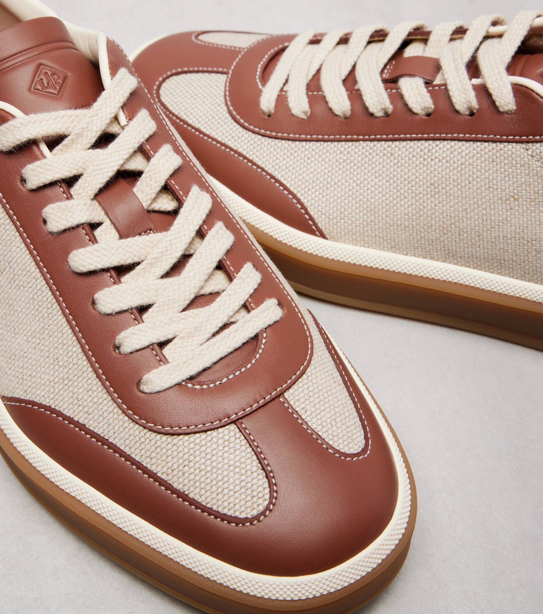 Tennis Walk leather-trimmed sneakers - 5
