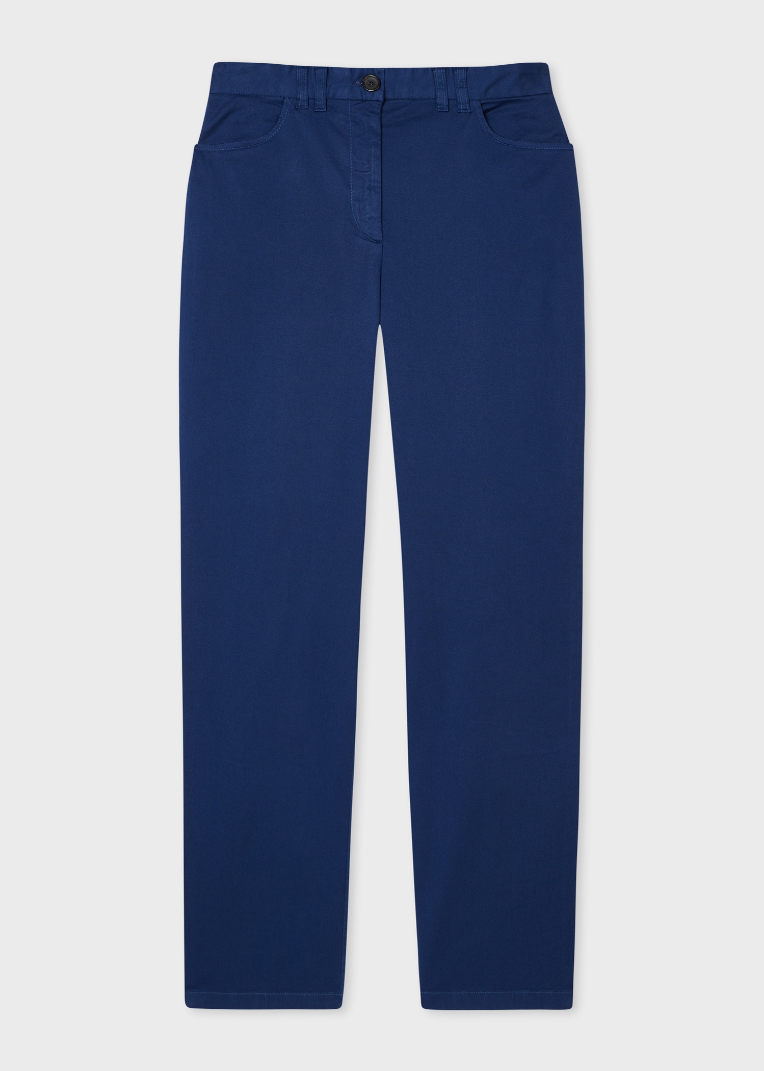Women's Navy Stretch-Cotton Slim-Fit Chinos - 1