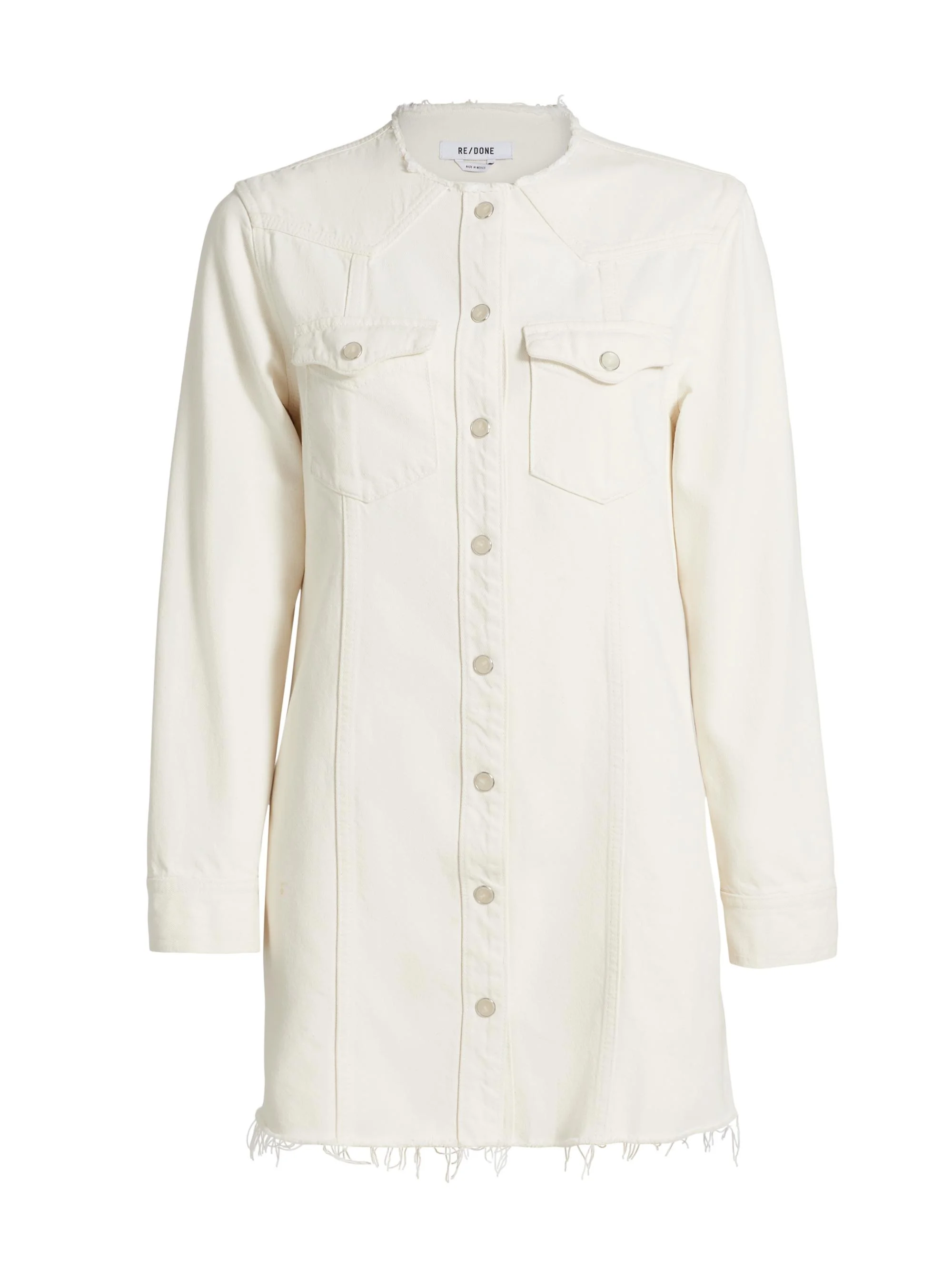 Women's The Riley Denim Minidress - Crema - 1