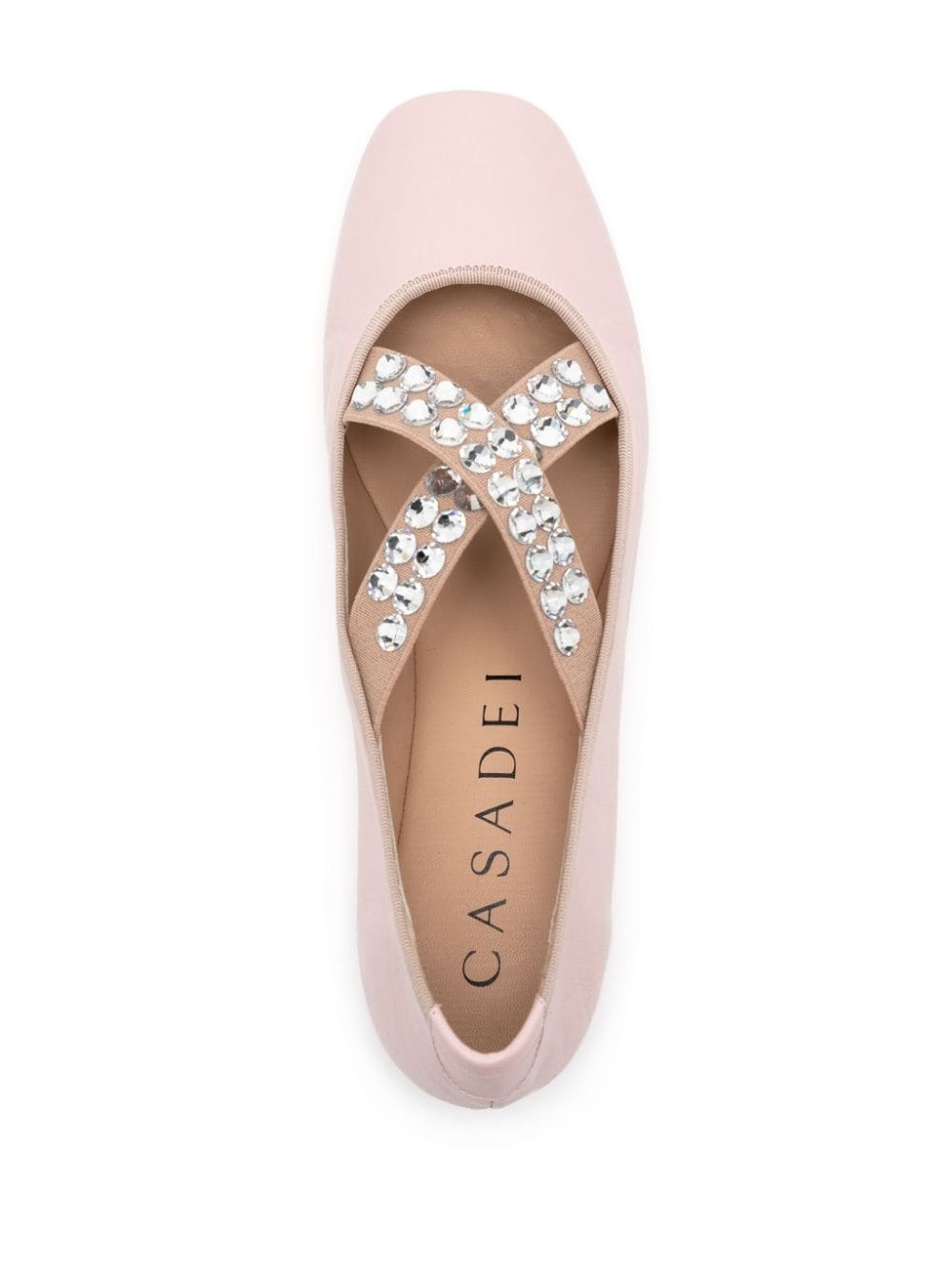 crystal-embellished ballerina shoes - 4