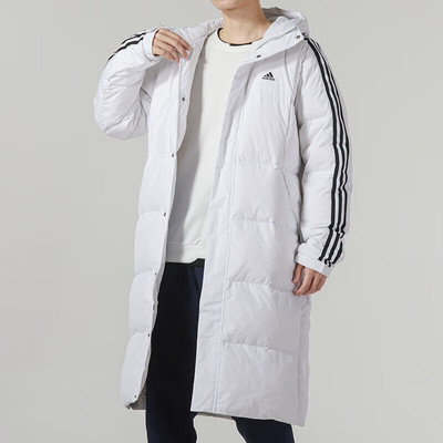 adidas Adidas 3-Stripes Long Down Jackets 'White' IT8713 outlook
