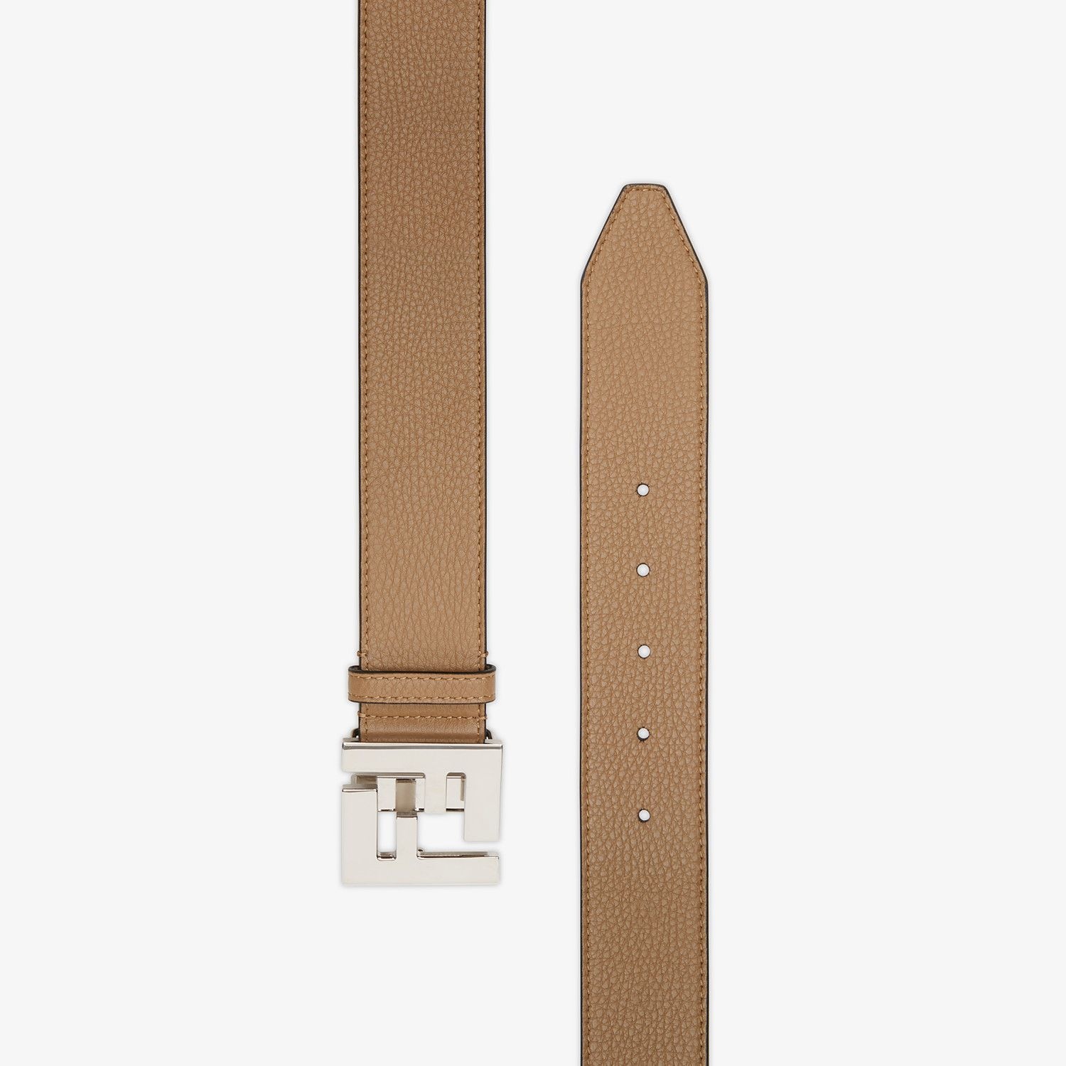 Beige leather belt - 2