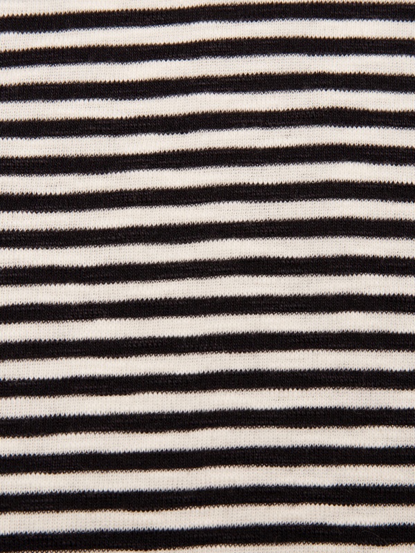 Eve Striped Slub T-Shirt Ecru/Black - 5