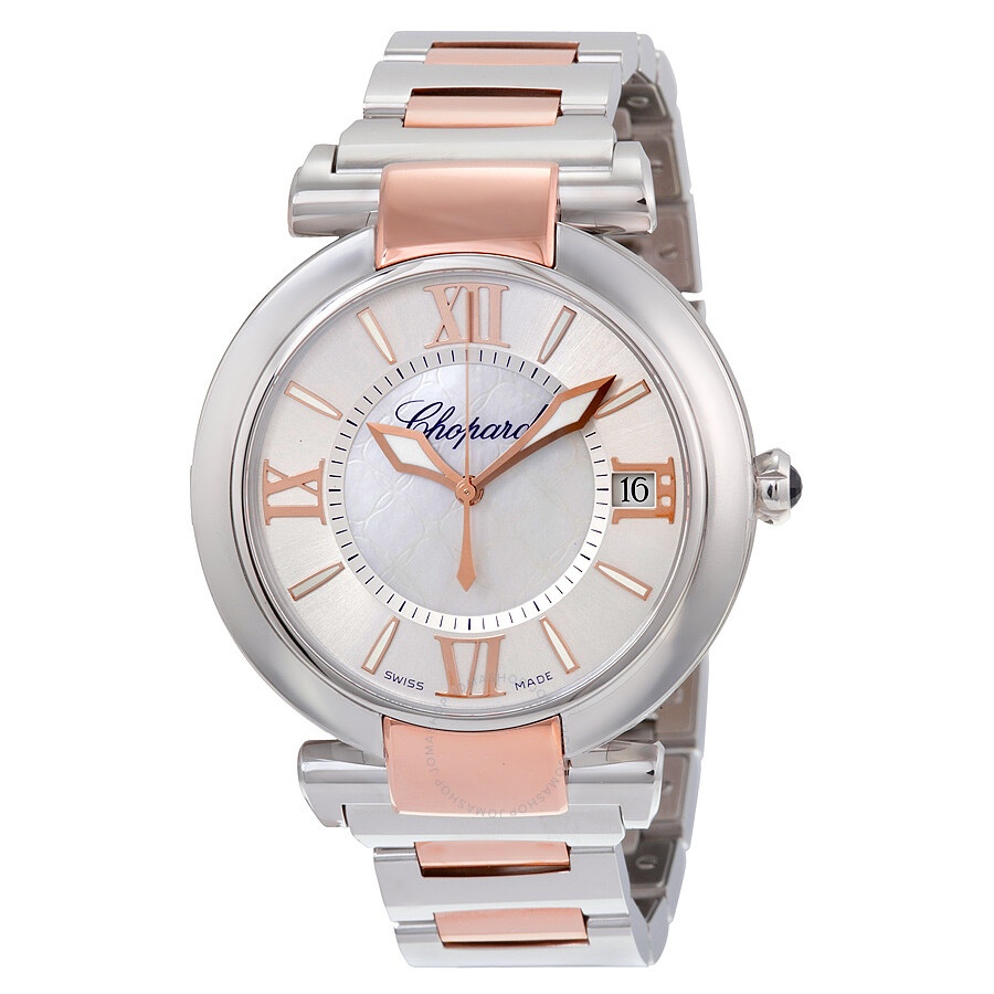 Chopard Imperiale Silver Mother of Pearl Dial Stainless Steel and Rose Gold Men's Watch 388531-6007 - 1