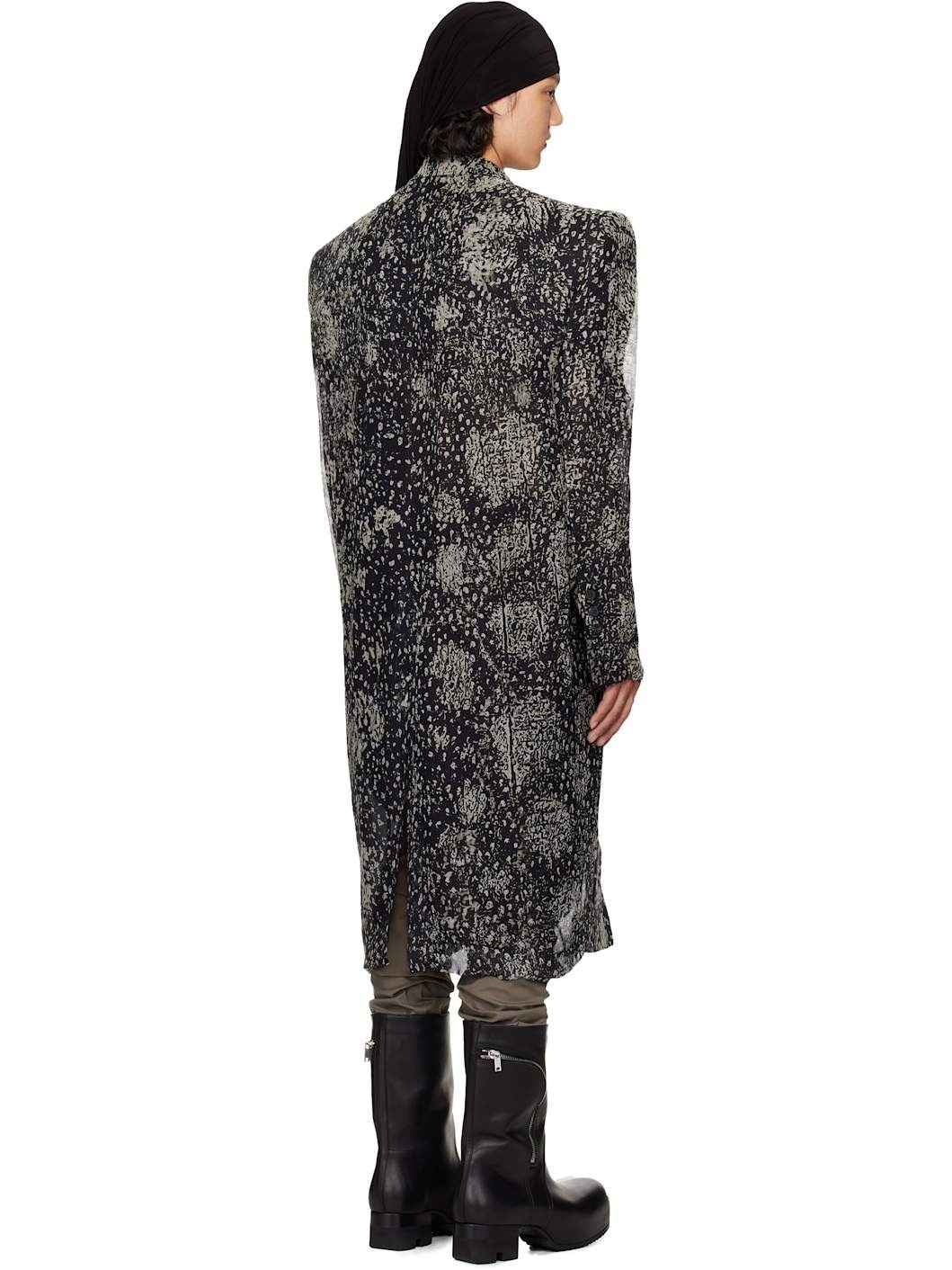 Black & Off-White Hollywood Ricks Coat - 3