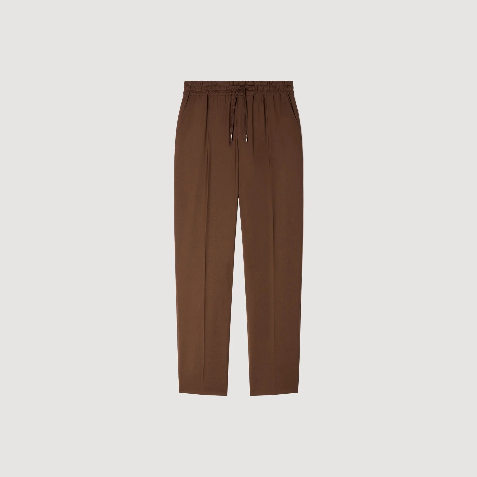 ELASTICATED STRAIGHT-LEG TROUSERS - 1