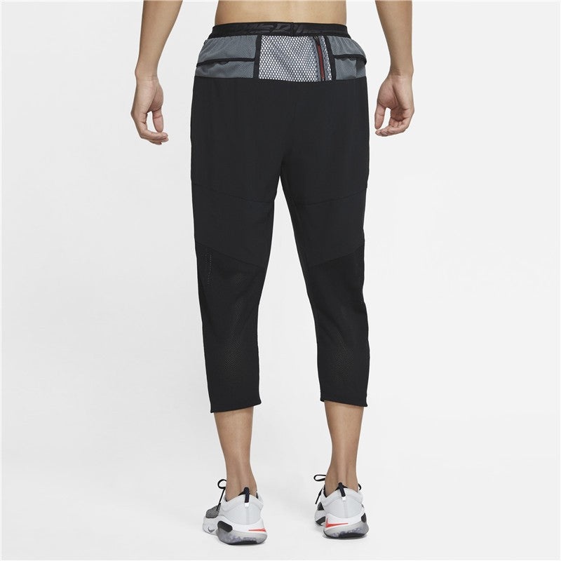 Nike Letter Printing Pocket Splicing Sports Cropped Trousers Men's Black DA1153-010 - 4