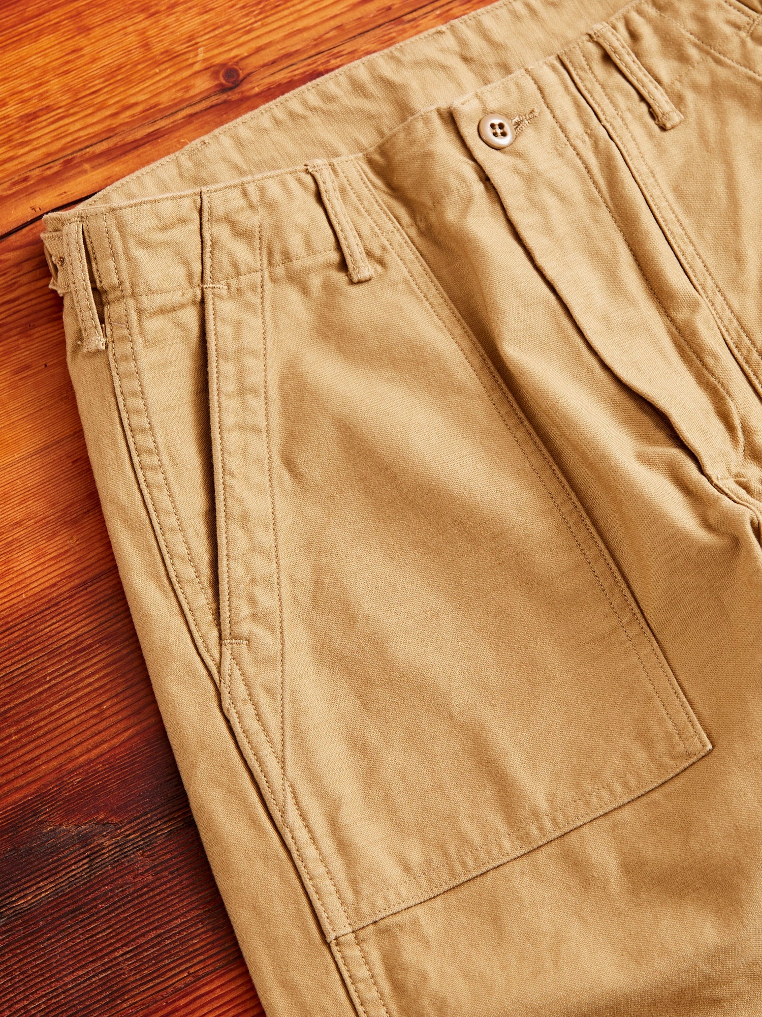 Slim Fatigue Pants in Khaki - 4