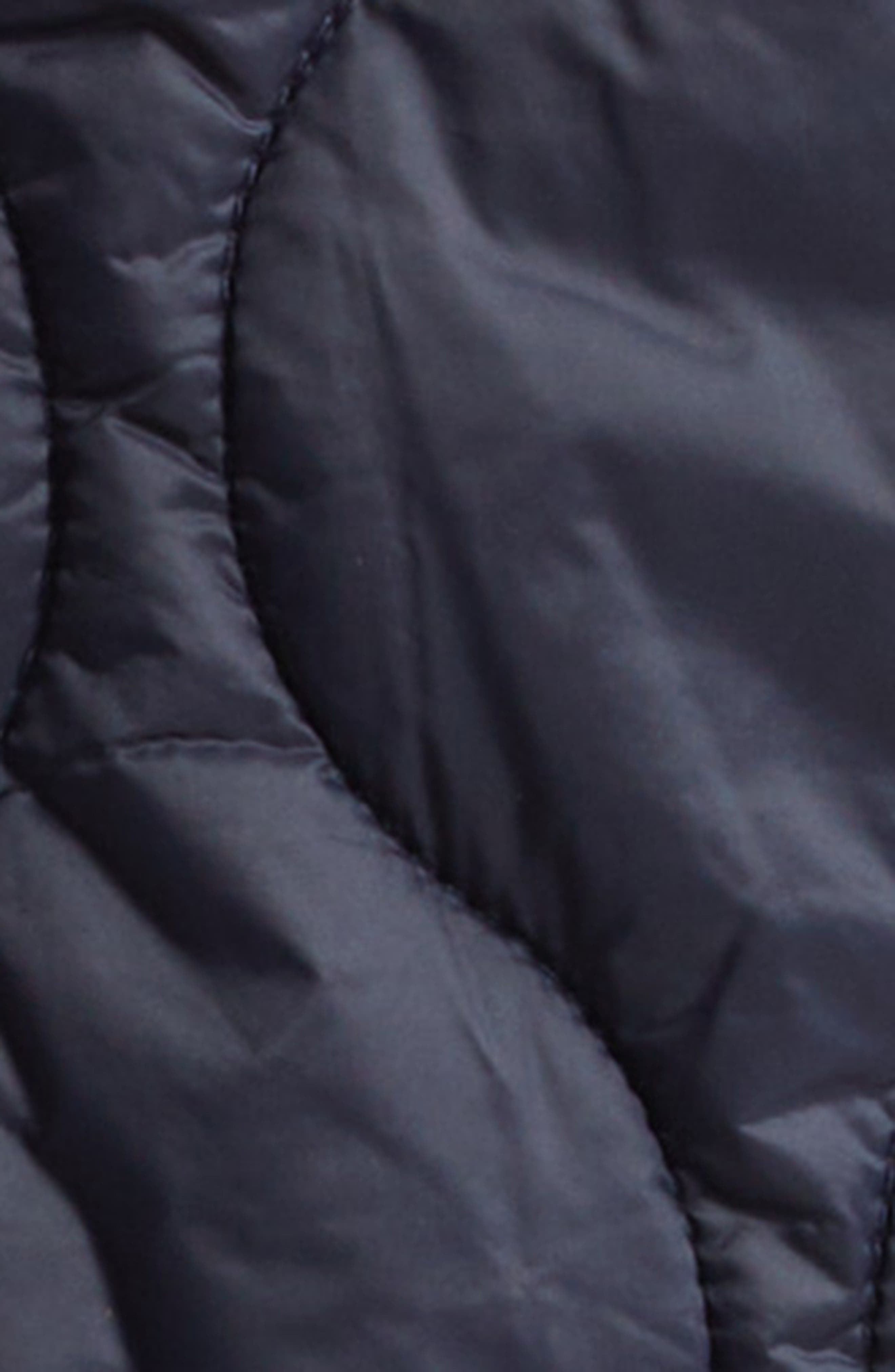 Veronica Beard Barrows Mixed Media Hooded Zip-Up Jacket in Navy Heathered Sand at Nordstrom - 6
