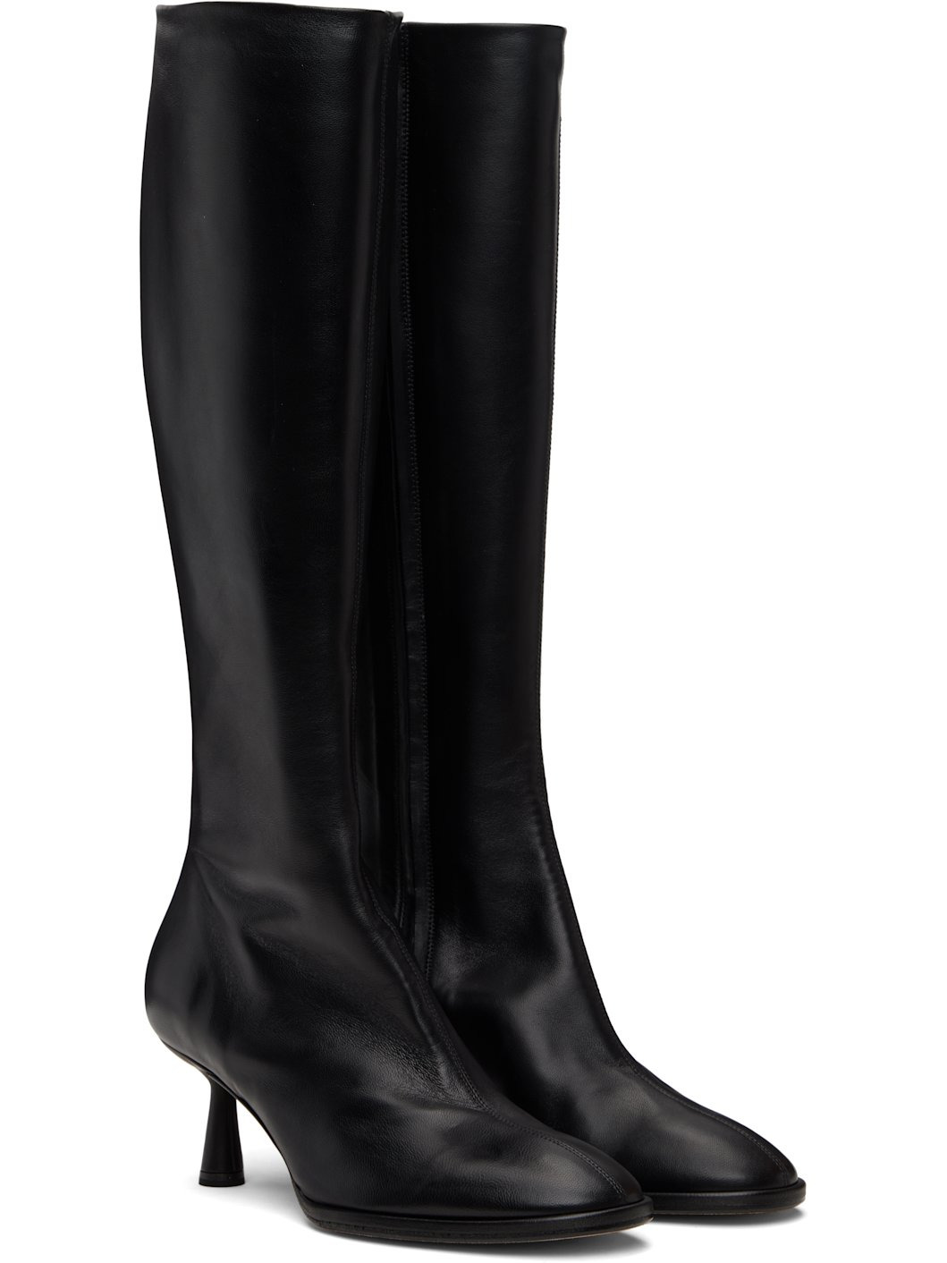 Black Catherine High Sock Boots - 4