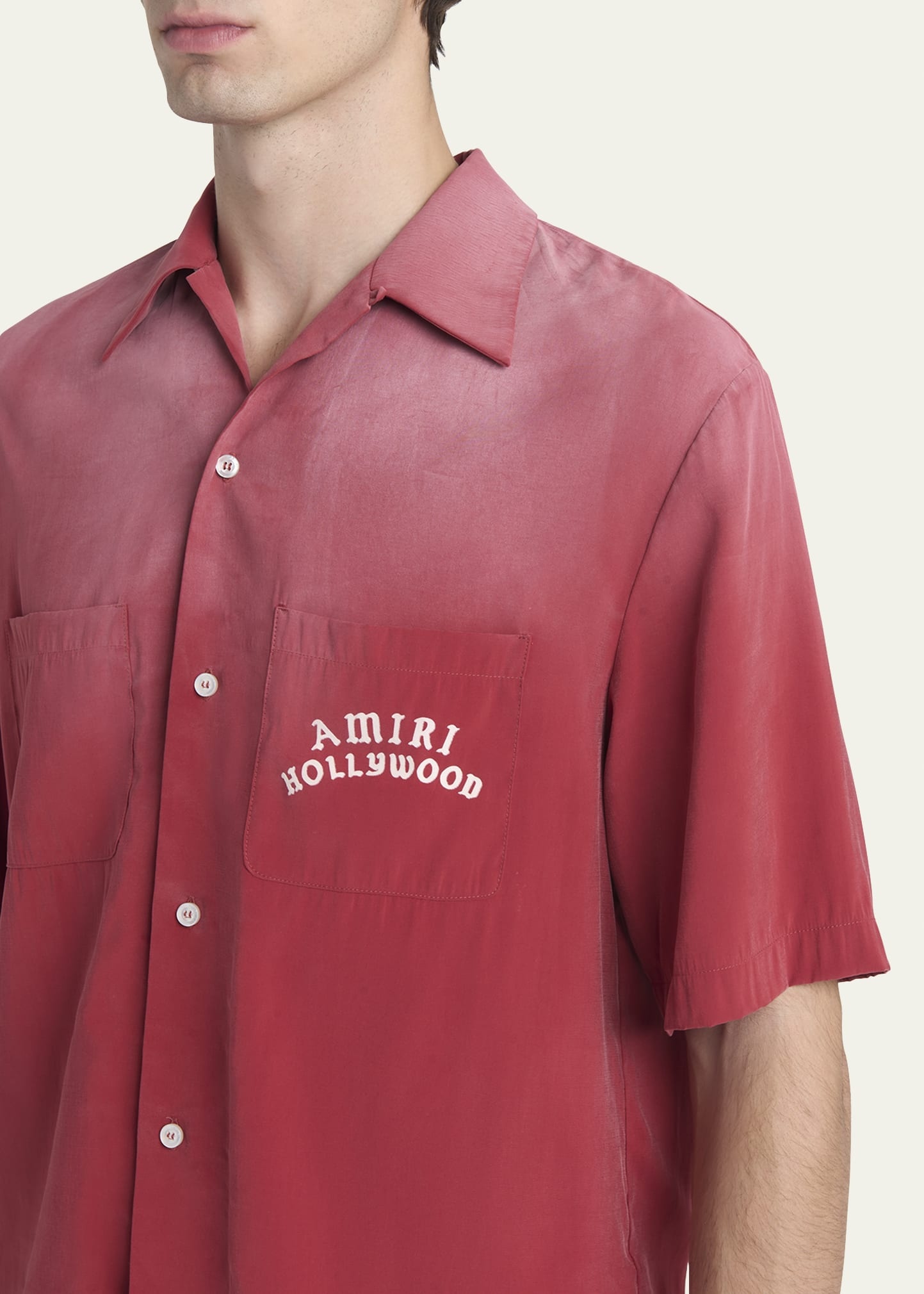 Men's Hollywood Logo Bowling Shirt - 5