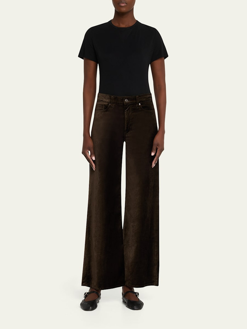 FRAME Le Slim Palazzo Velvet Jeans outlook