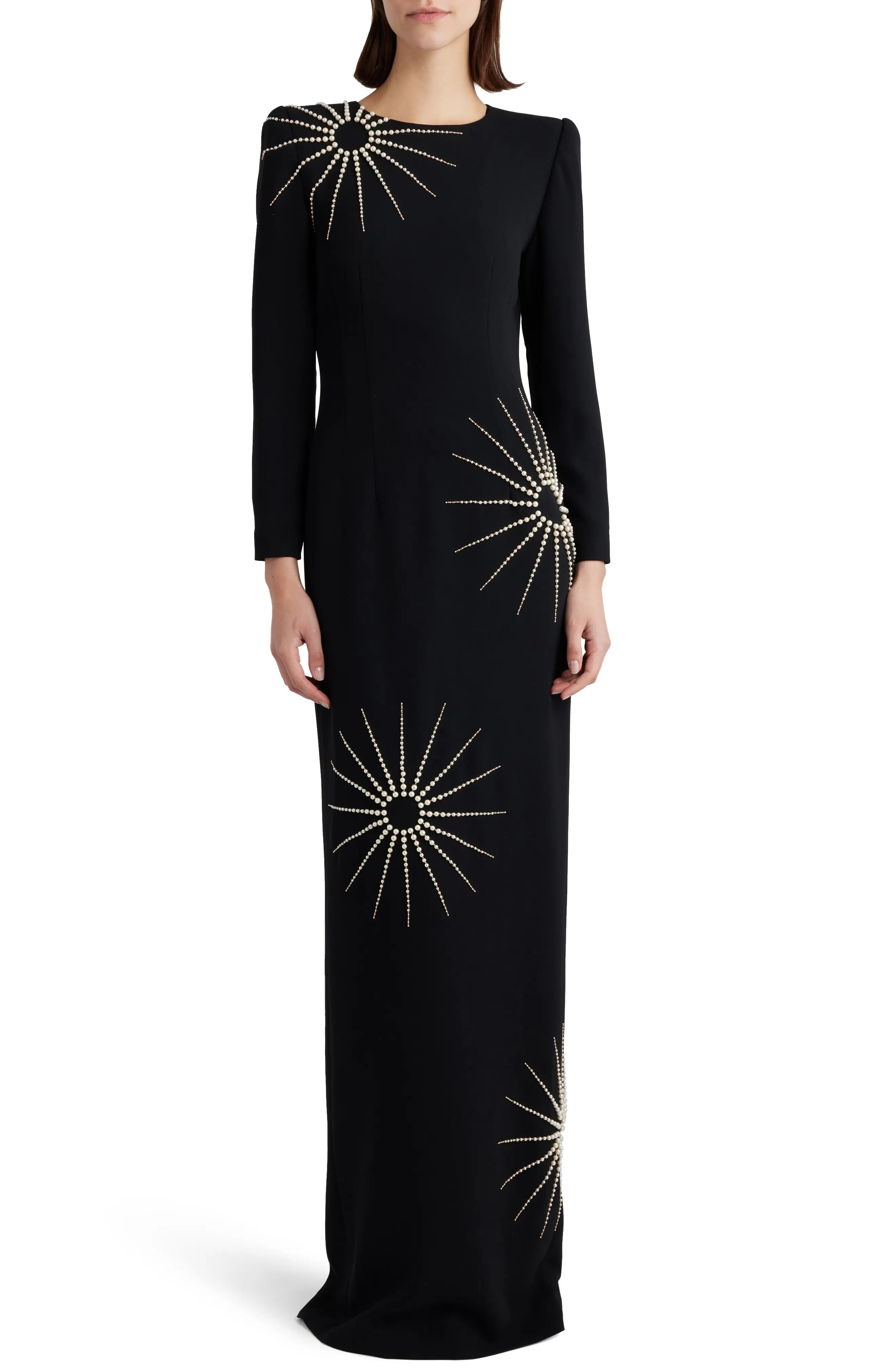 Dalista Burst Embellished Long Sleeve Gown - 1