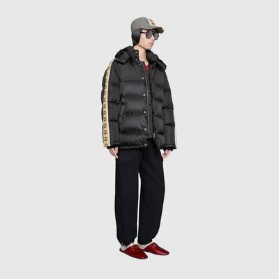 GUCCI GG jacquard nylon quilted coat outlook