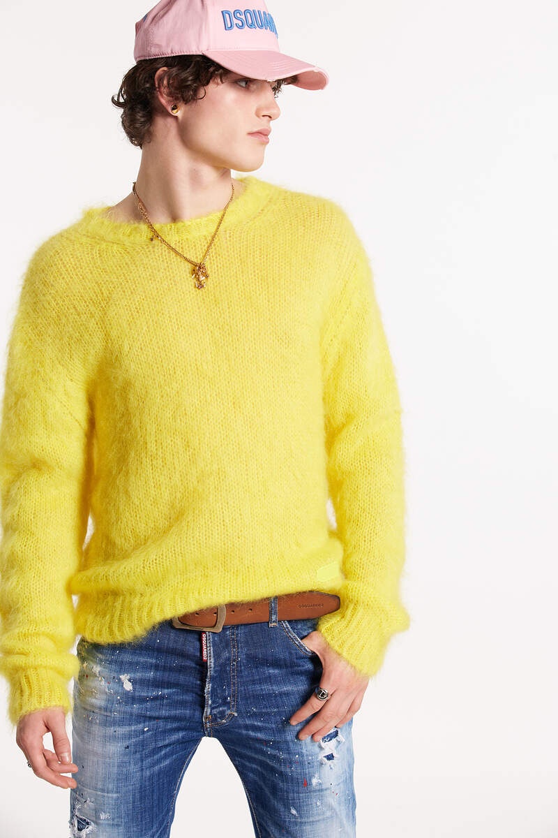 FUZZY CREWNECK KNIT - 1