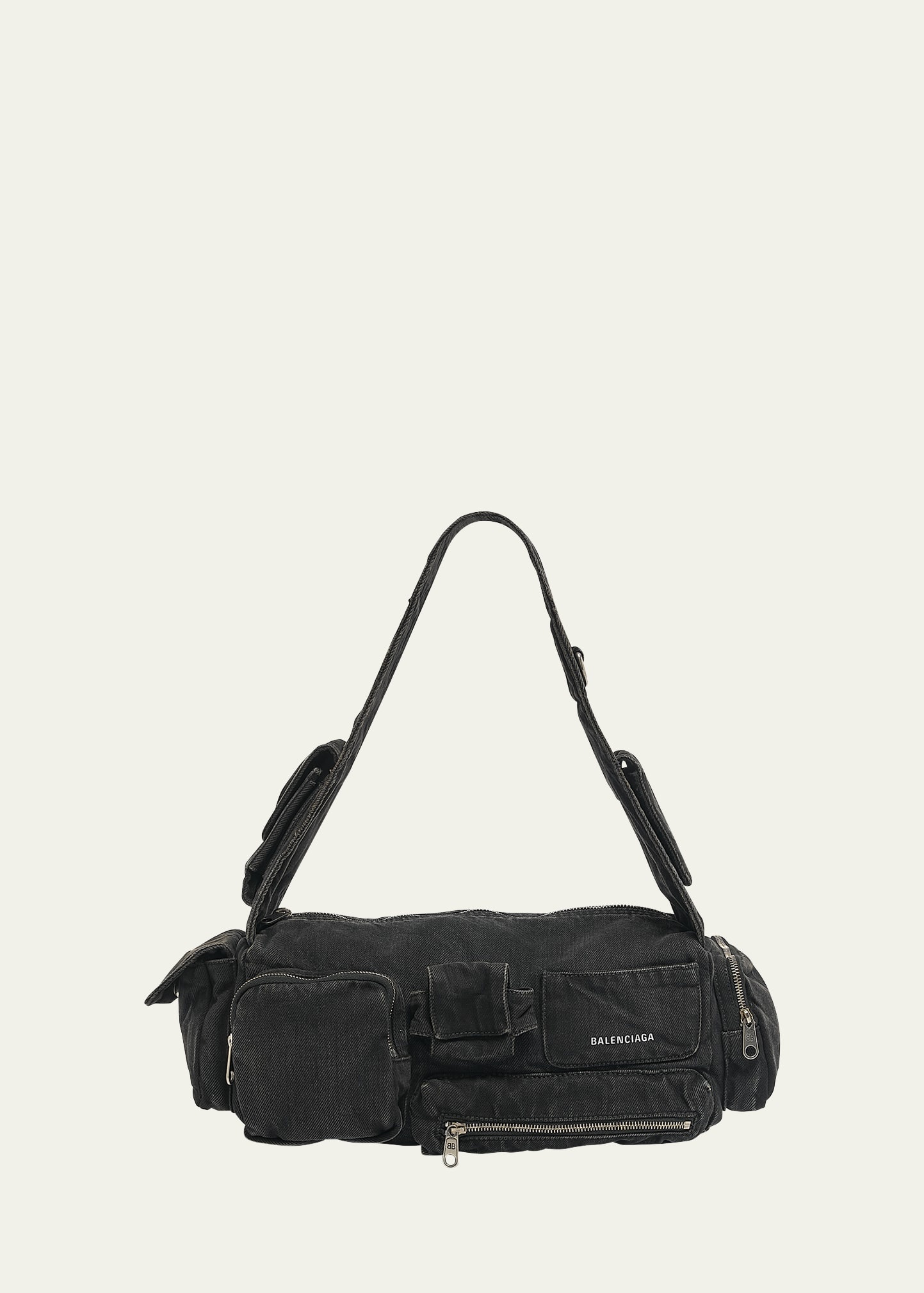 Superbusy Sling Washed Denim Shoulder Bag - 1