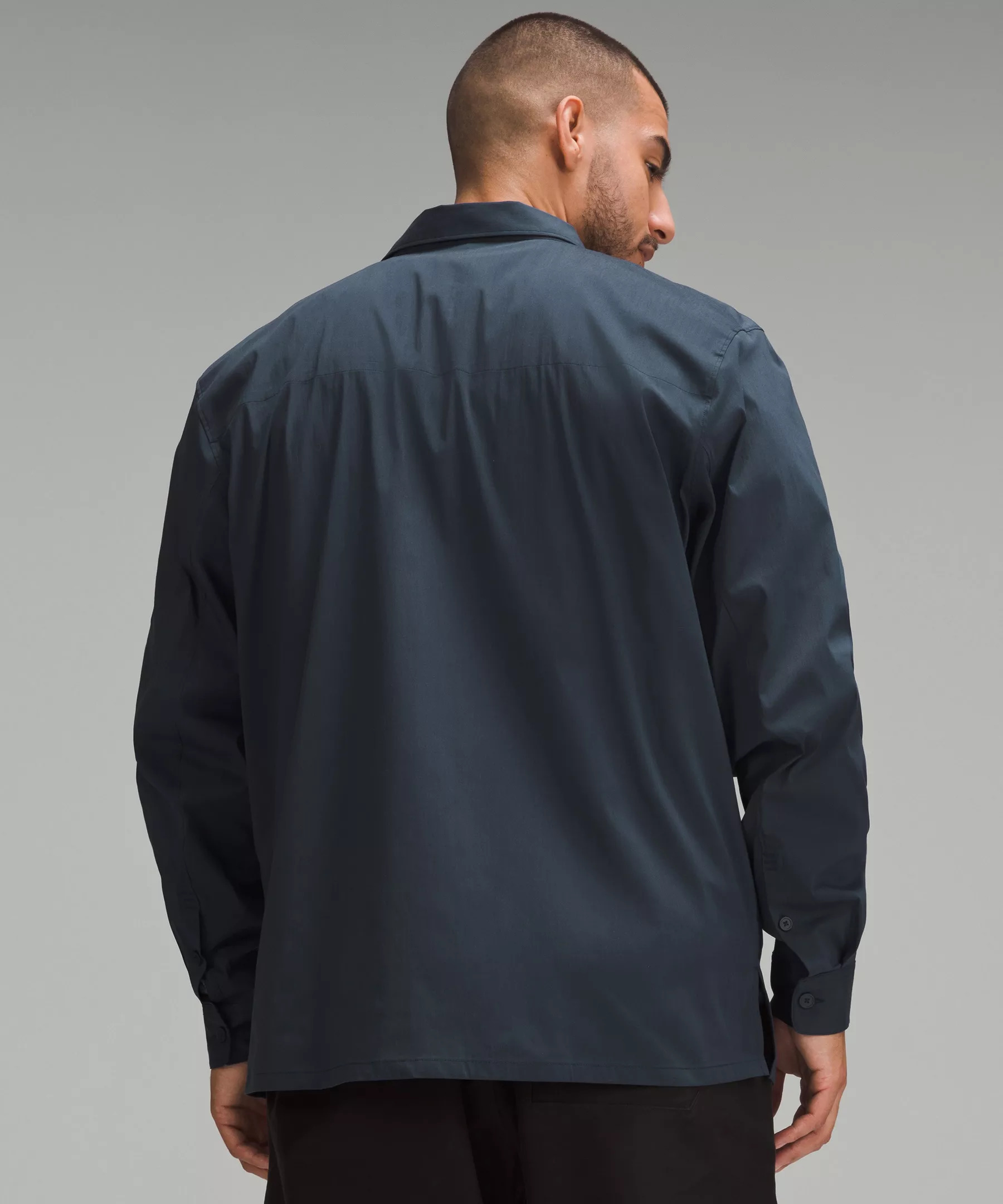 Poplin Relaxed Long-Sleeve Button Up Shirt - 3