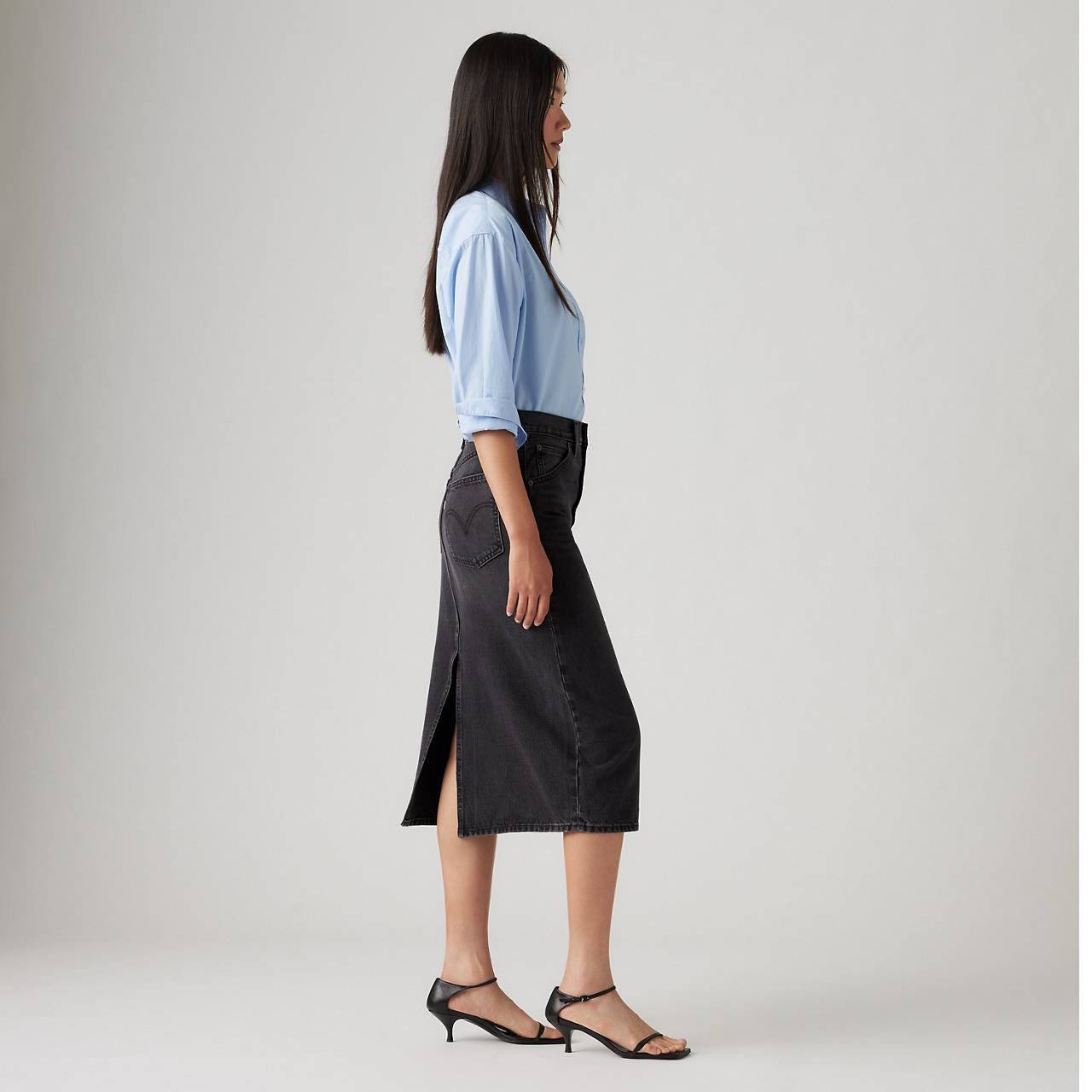 HIGH RISE SLIT SKIRT - 6