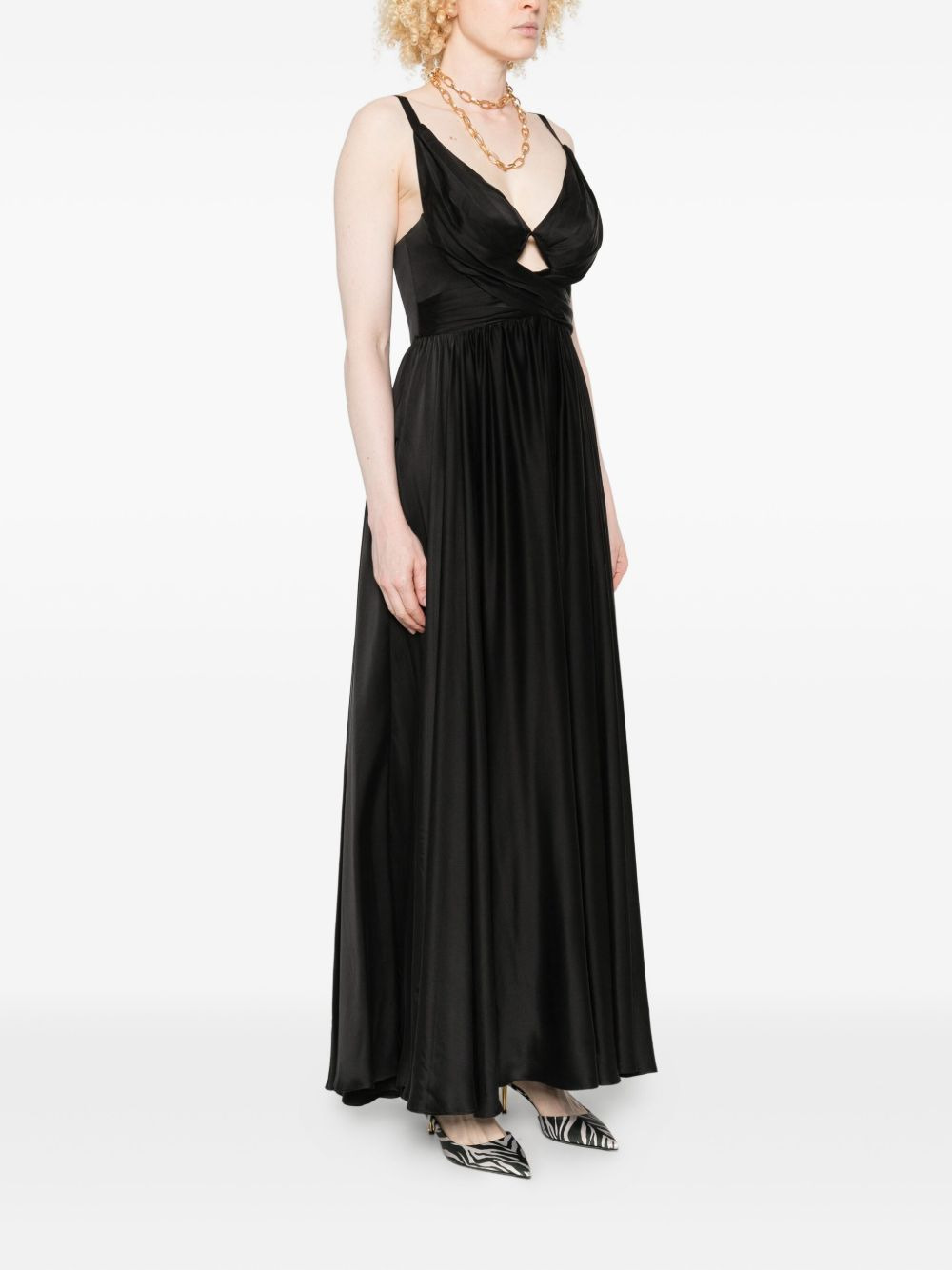 V-neck midi dress - 3