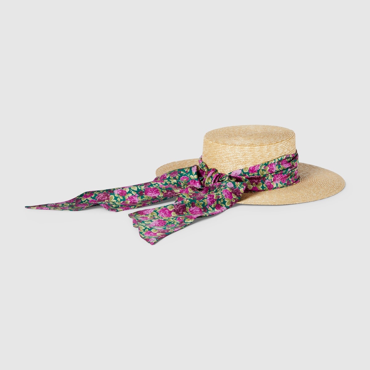 Straw wide brim hat with ribbon - 4