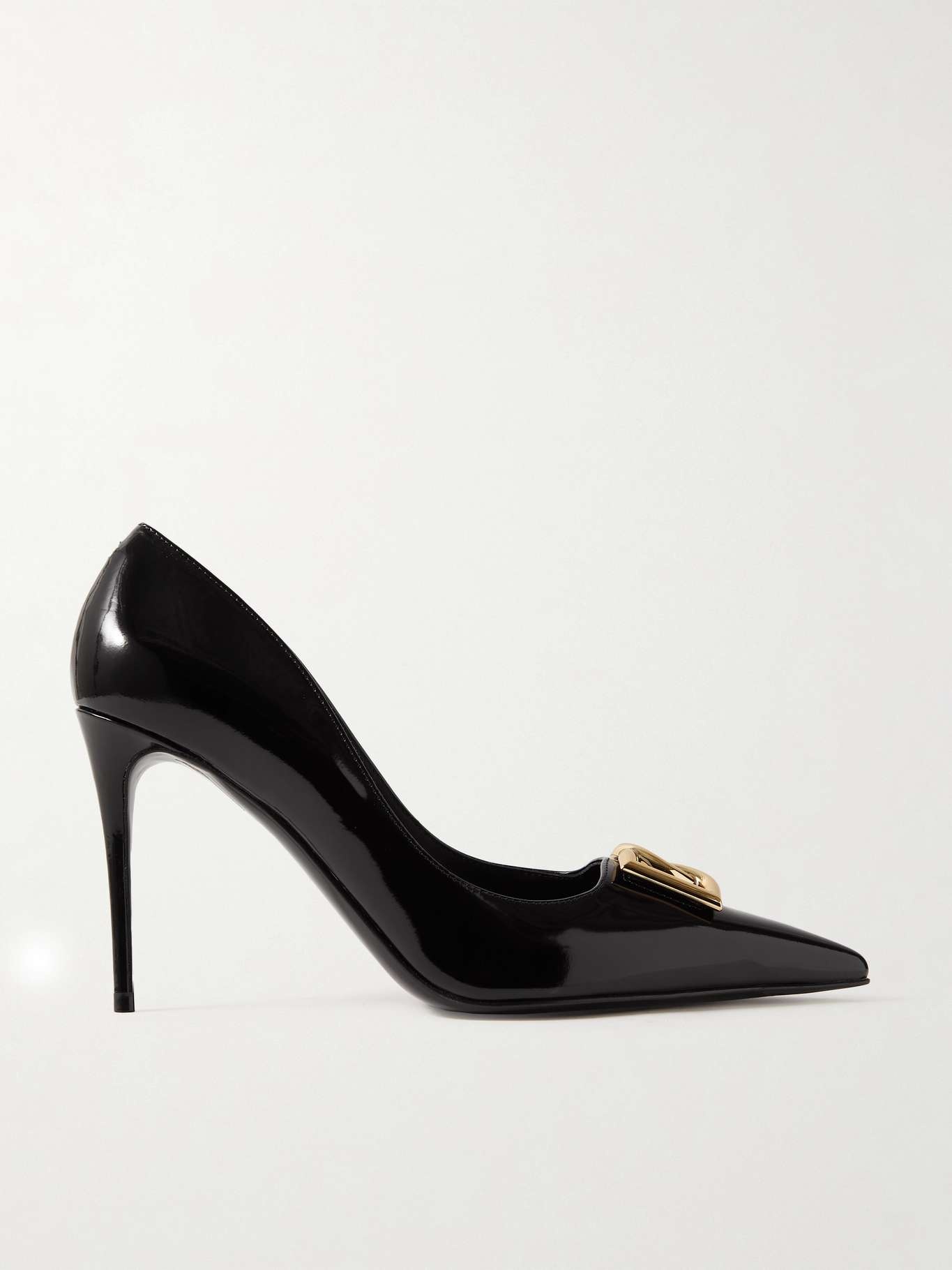 Formale embellished patent-leather point-toe pumps - 1