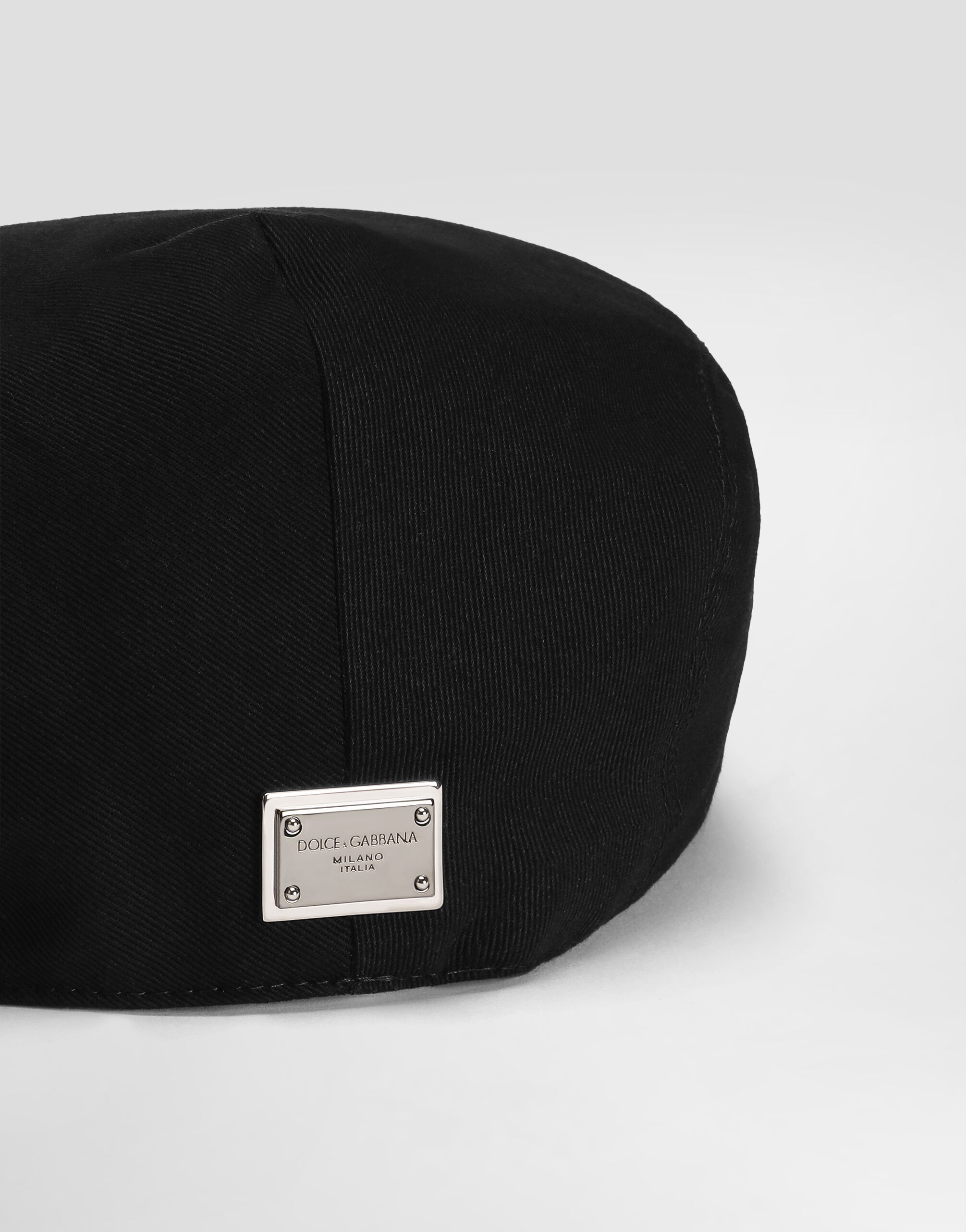 Cotton flat cap with logo tag - 3
