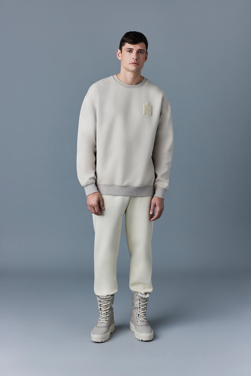 MACKAGE MAX-VT Double face jersey sweatshirt with embroidered logo outlook
