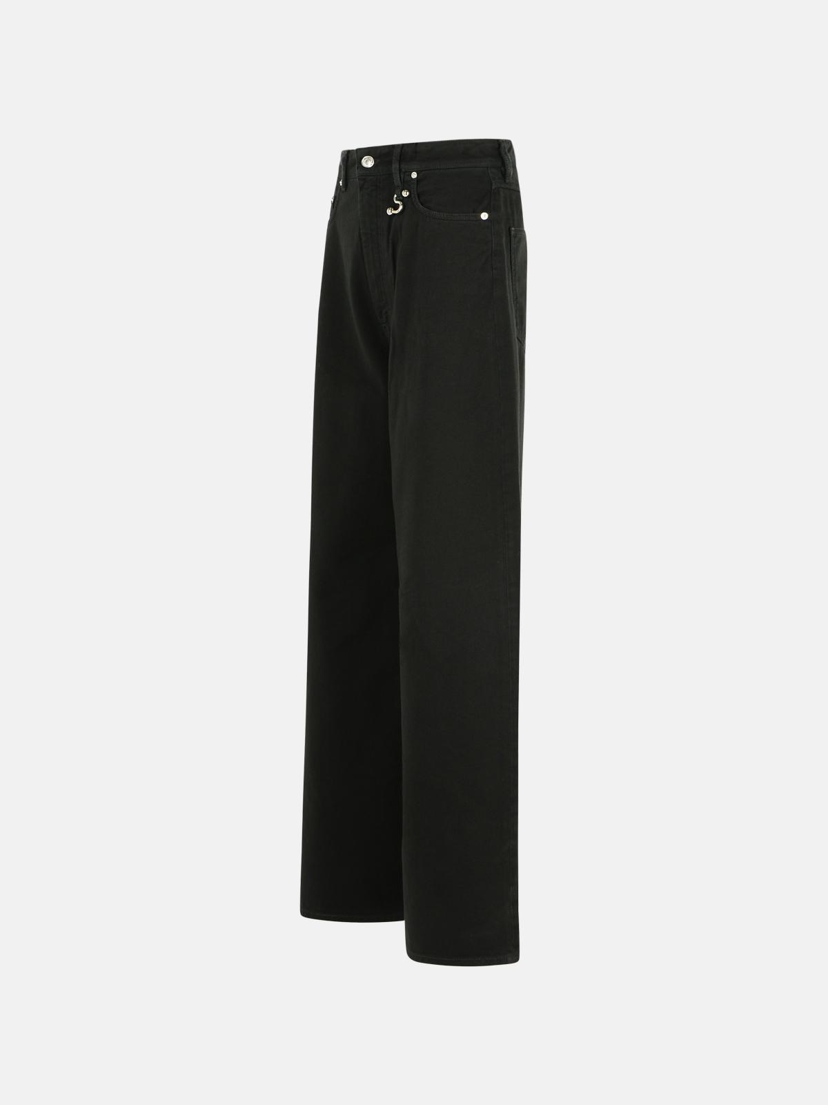 'SIAMESE' BLACK COTTON JEANS - 2