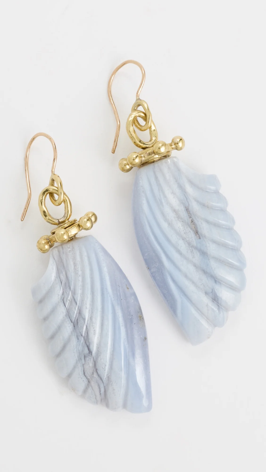 Small Wing Stone Drop Earrings - 1