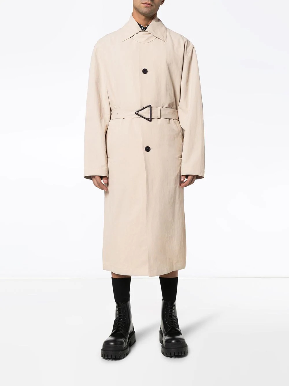 belted trench coat - 3