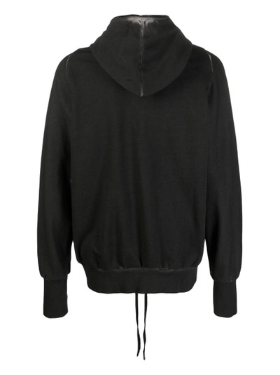 Isaac Sellam zipped cotton hoodie jacket outlook