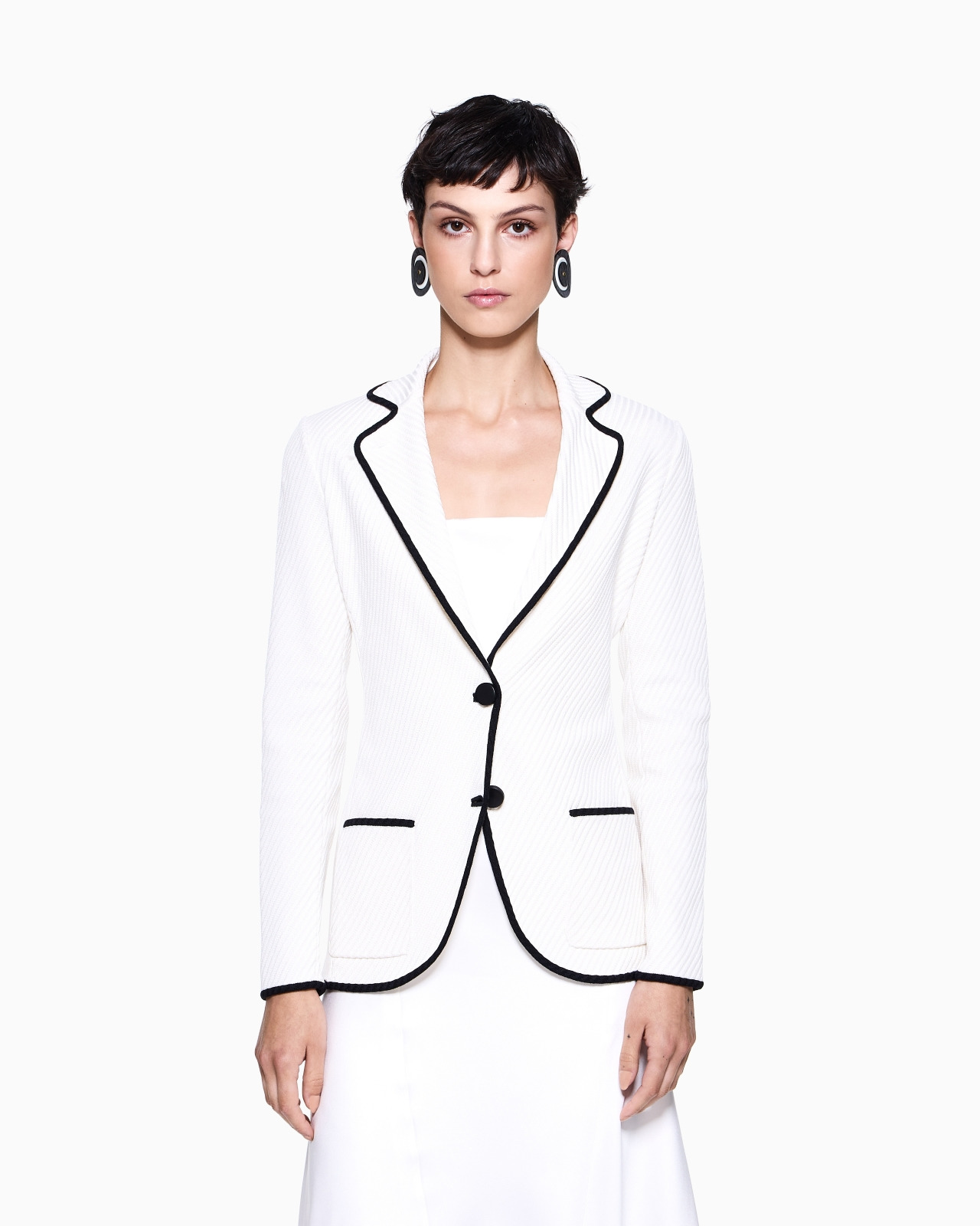 SINGLE-BREASTED SILK-JERSEY JACKET - 4