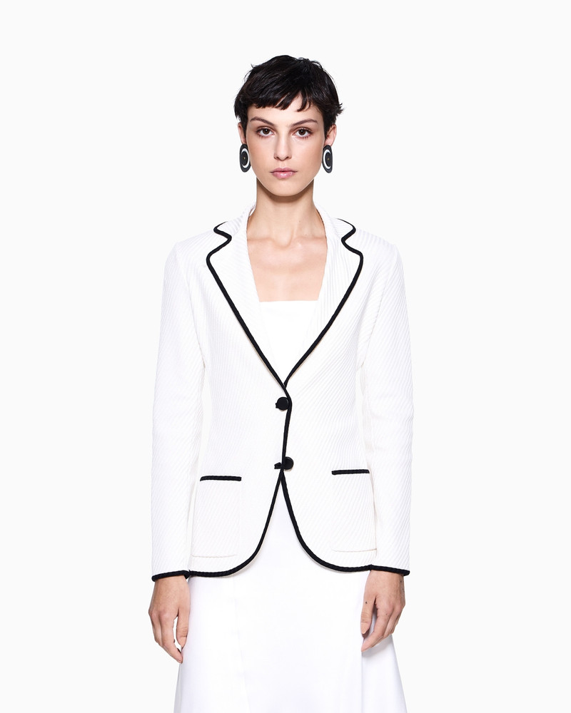 GIORGIO ARMANI SINGLE-BREASTED SILK-JERSEY JACKET outlook