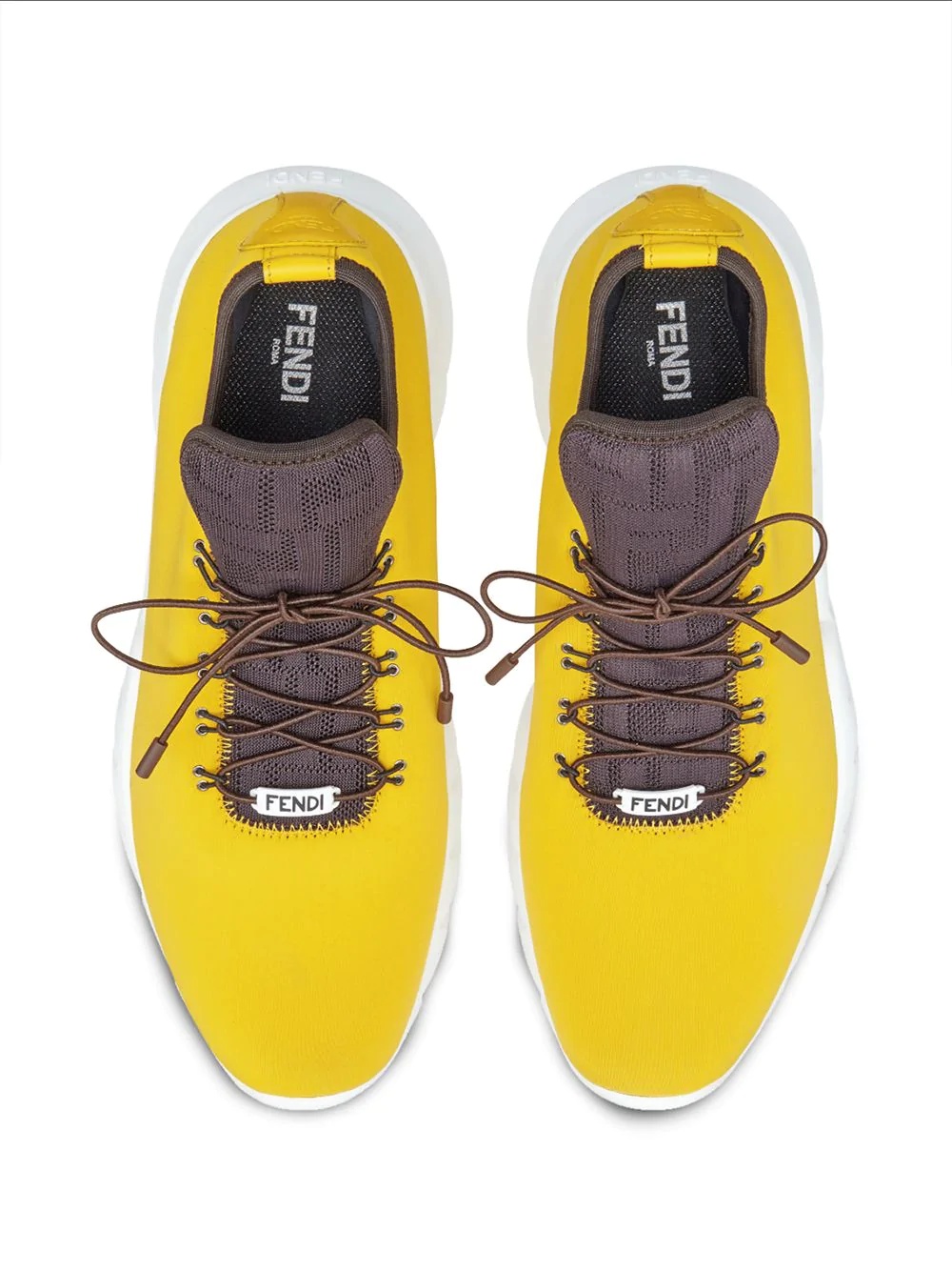 colour block FF motif sneakers - 4