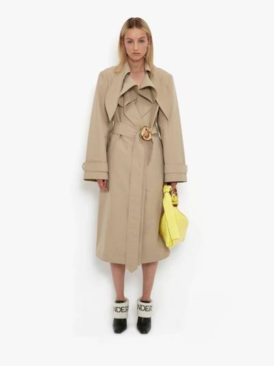 JW Anderson EXAGGERATED COLLAR CHAIN LINK TRENCH outlook