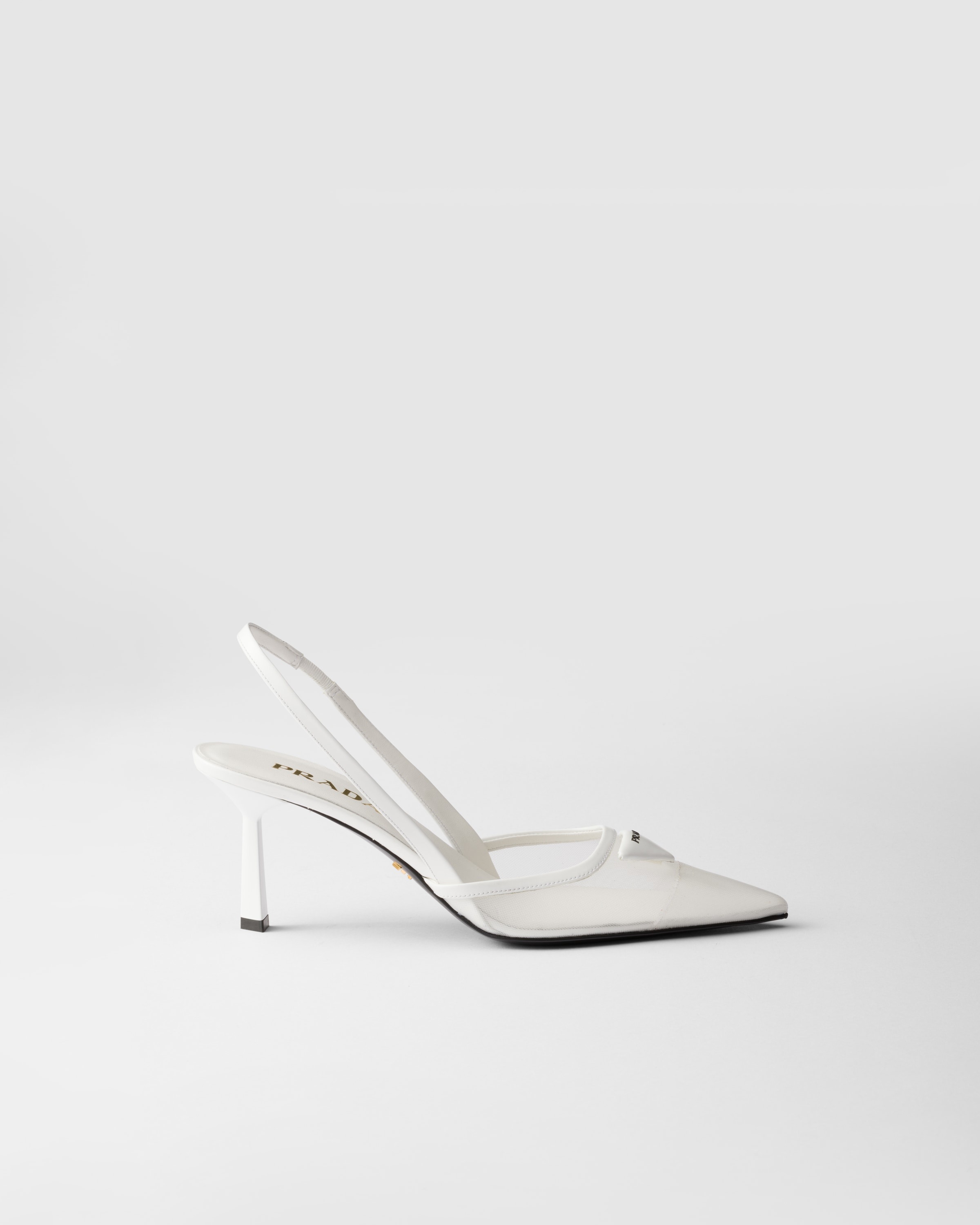 Mesh fabric slingback pumps - 2