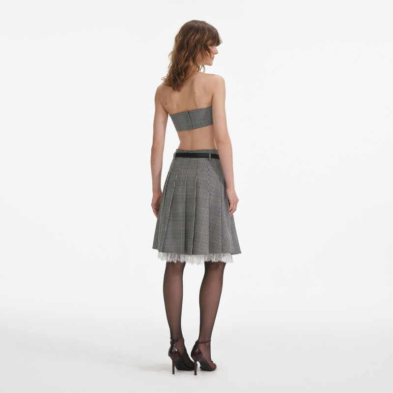 self-portrait Prince Of Wales Check Bandeau Top outlook