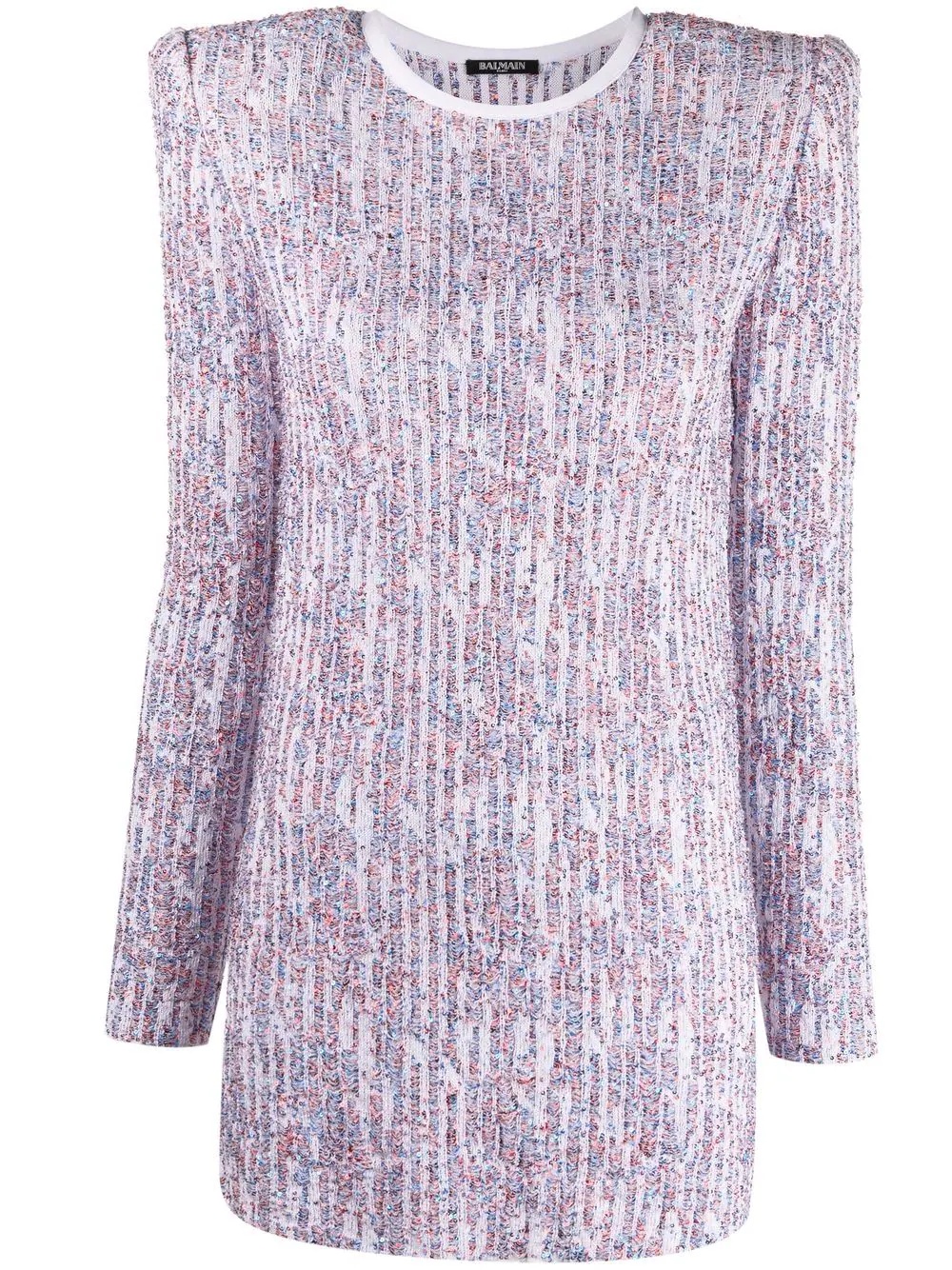 sequin-embellished long-sleeve dress - 1