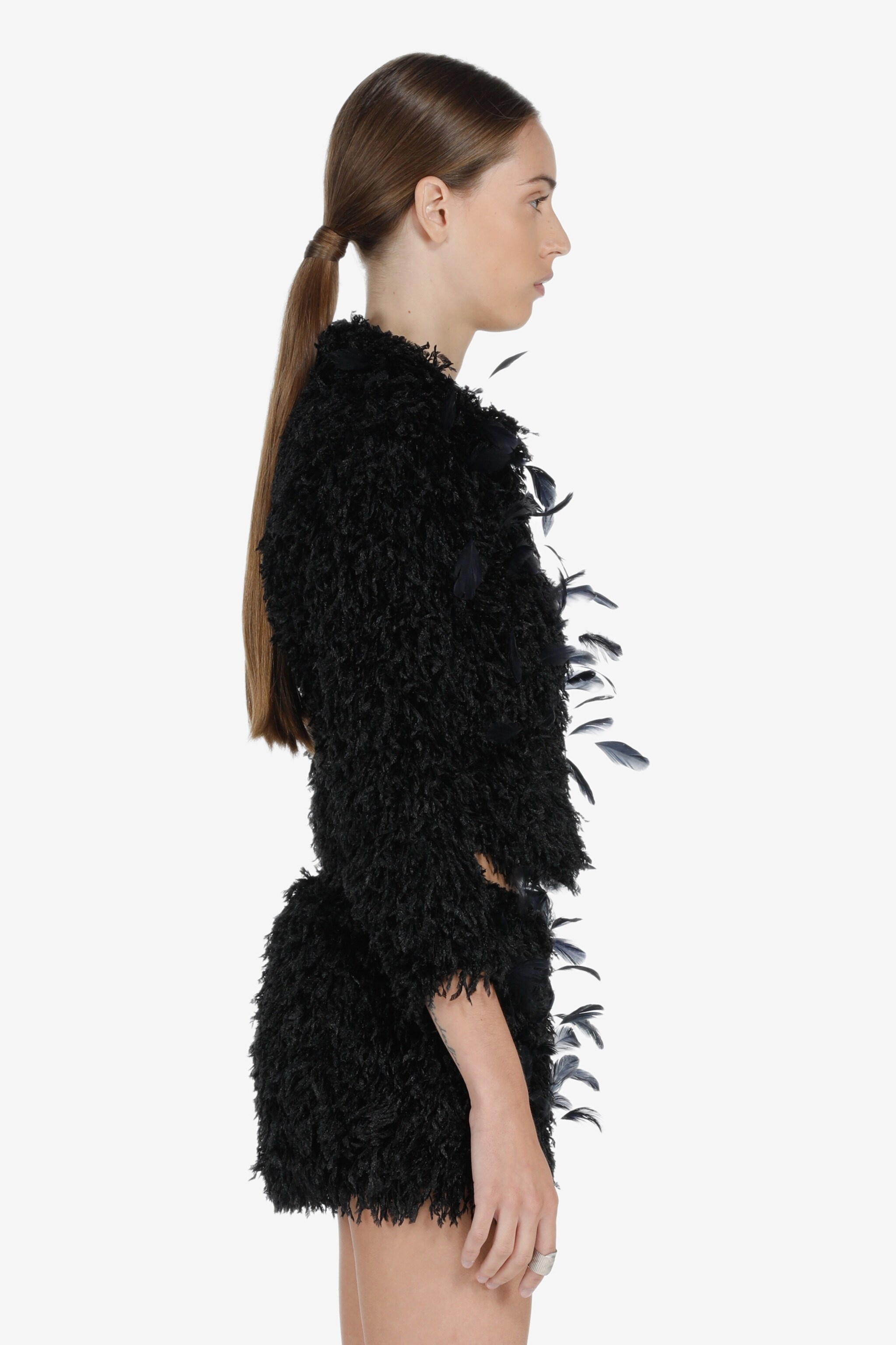 EMBELLISHED FAUX-SHEARLING JACKET - 3