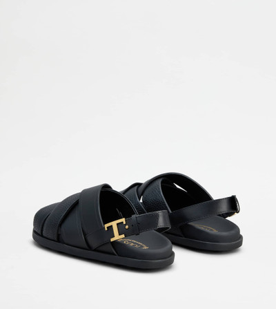 Tod's SANDALS IN LEATHER - BLACK outlook